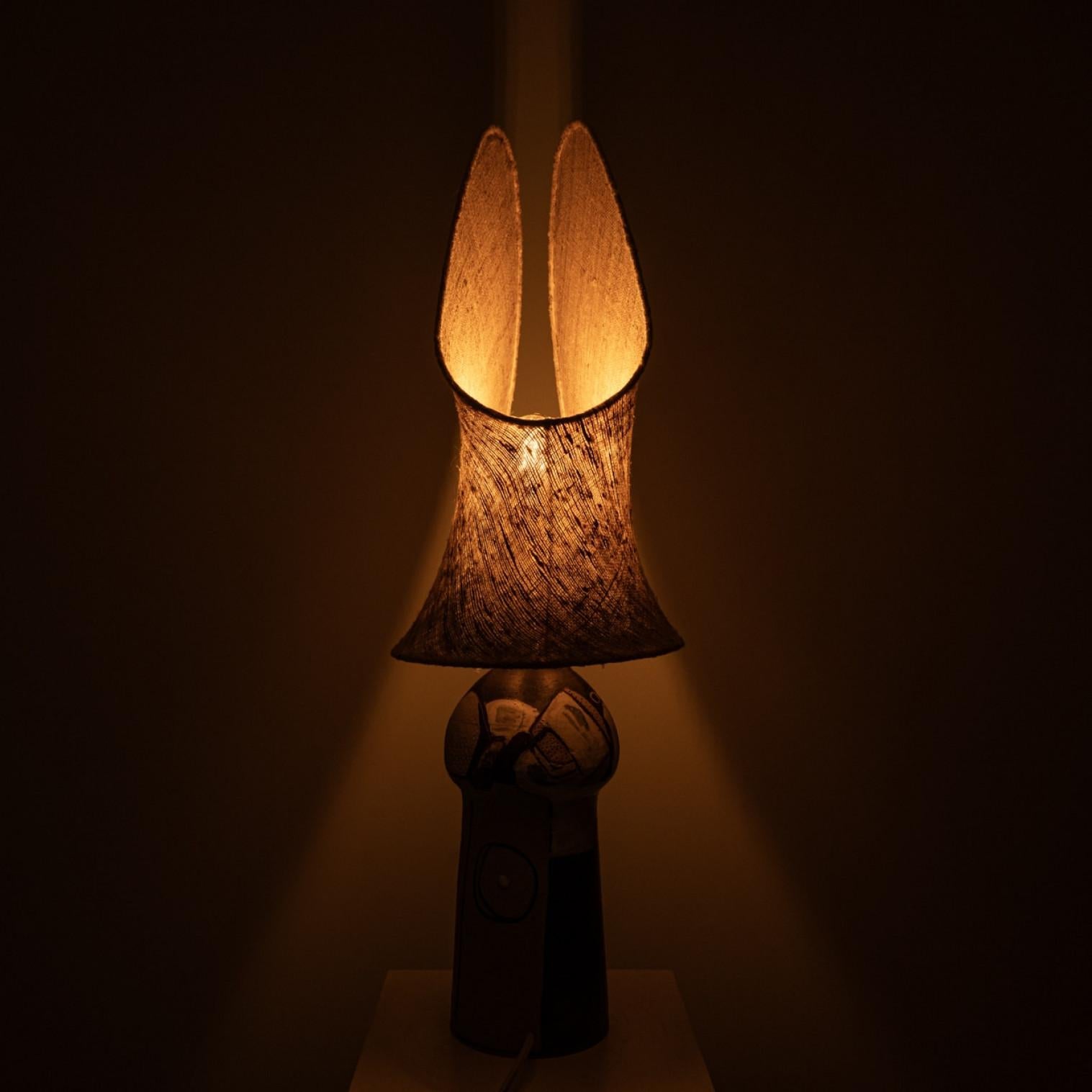Ceramic Table Lamp by Hanne G. Salamon, 1970 For Sale 4