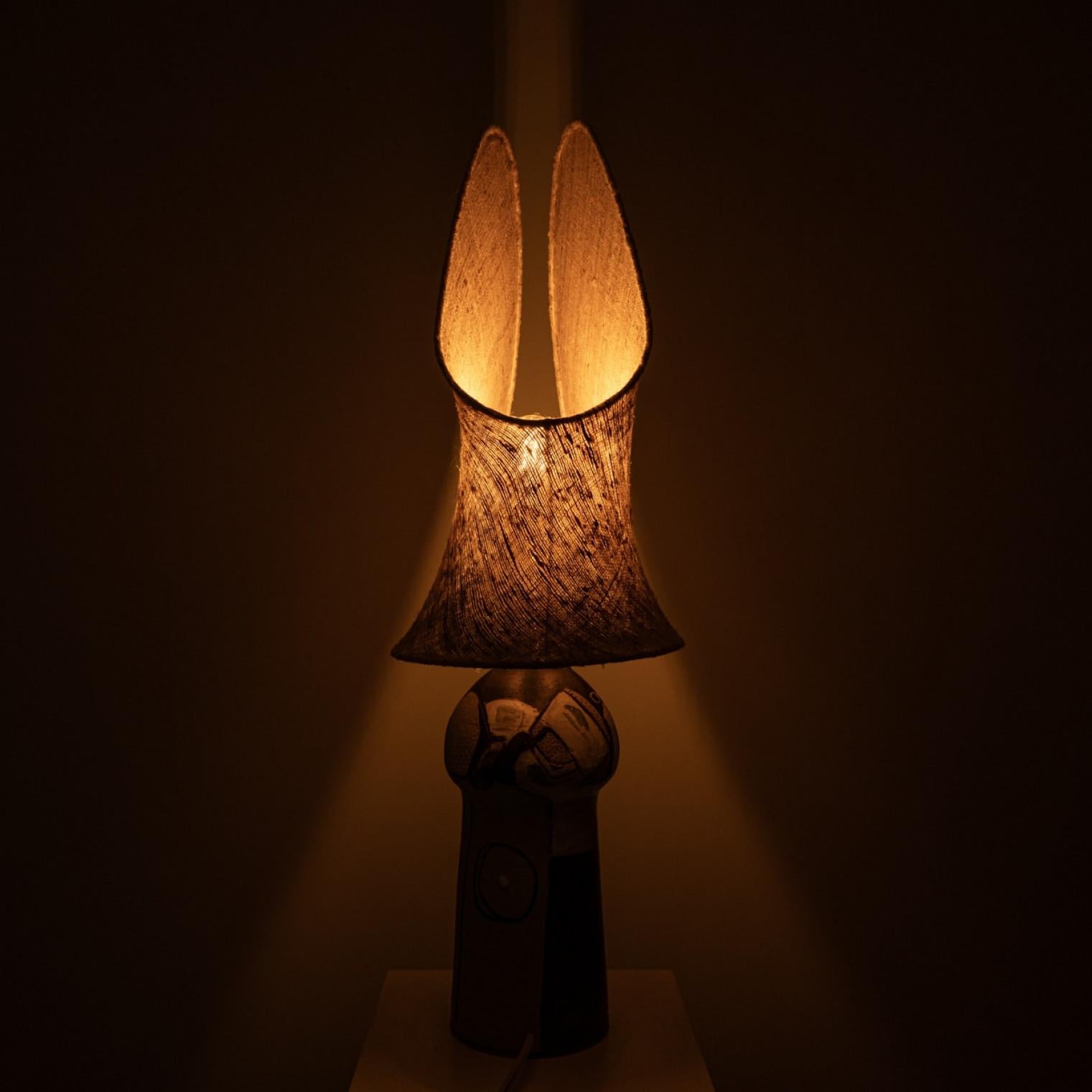 Keramik-Tischlampe von Hanne G. Salamon, 1970 im Angebot 4