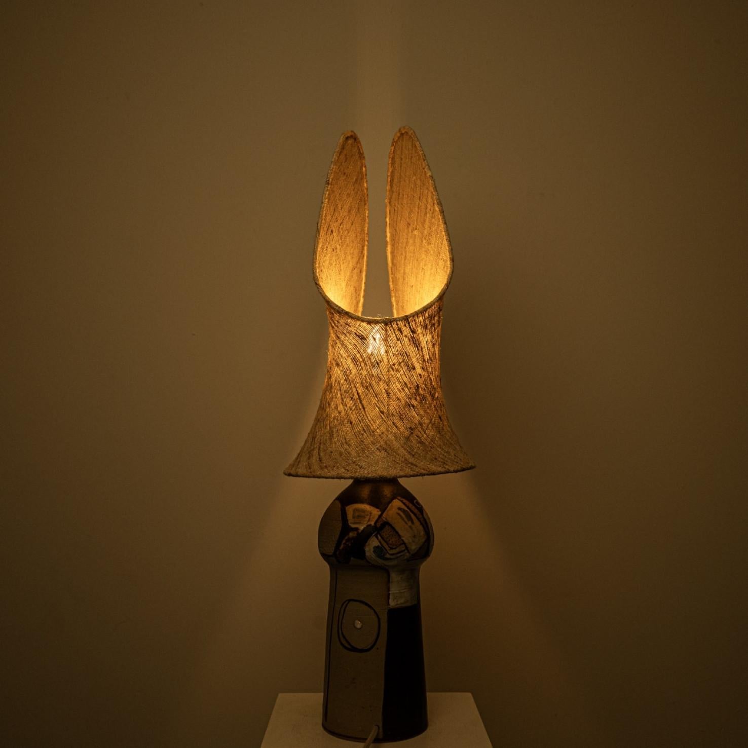 Ceramic Table Lamp by Hanne G. Salamon, 1970 For Sale 5