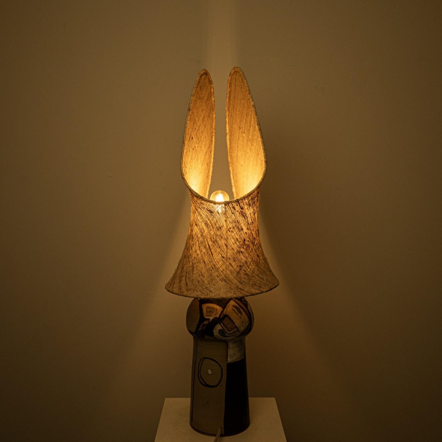Ceramic Table Lamp by Hanne G. Salamon, 1970 For Sale 7