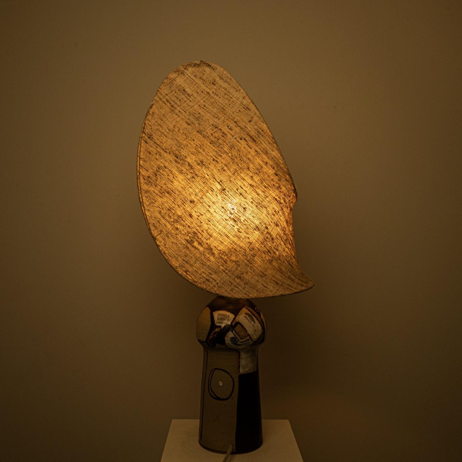 Ceramic Table Lamp by Hanne G. Salamon, 1970 For Sale 9