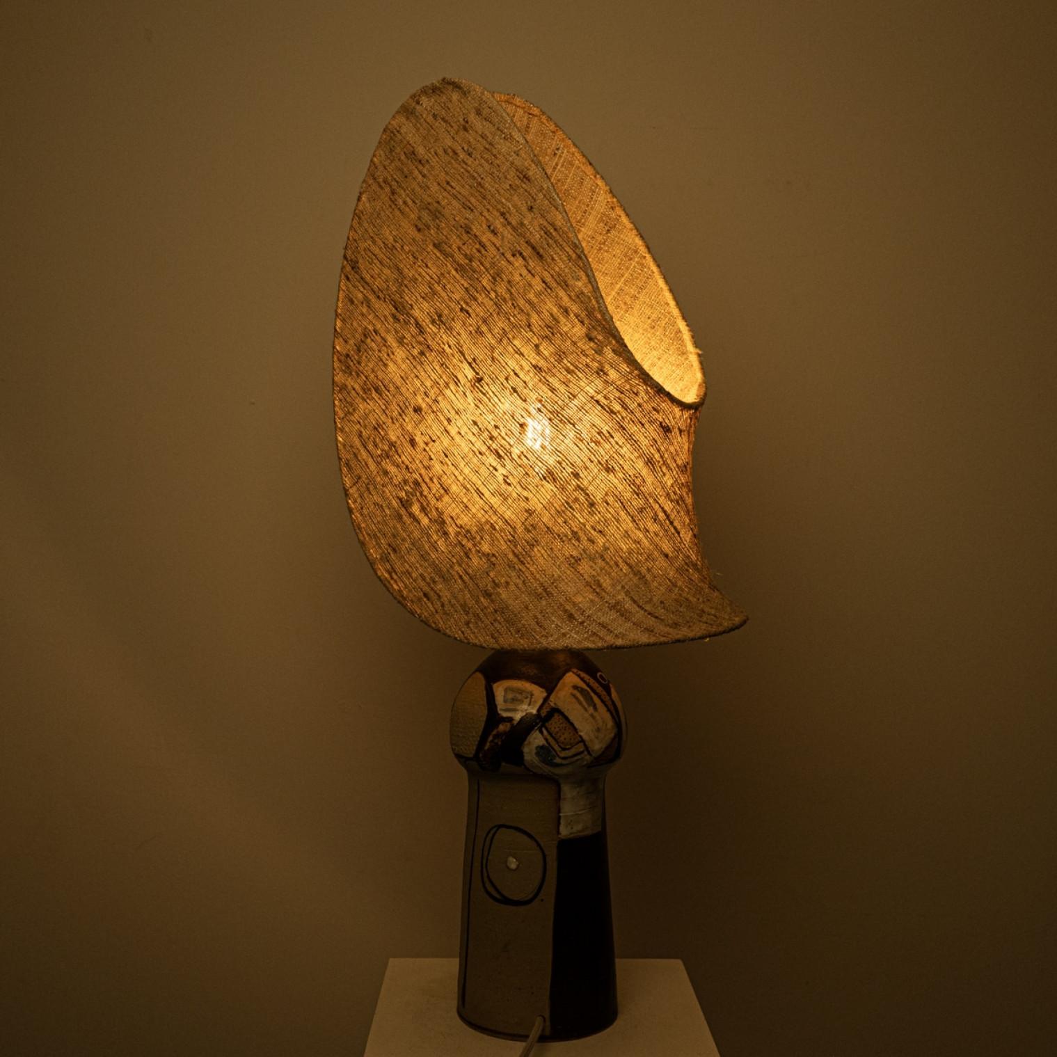 Ceramic Table Lamp by Hanne G. Salamon, 1970 For Sale 11