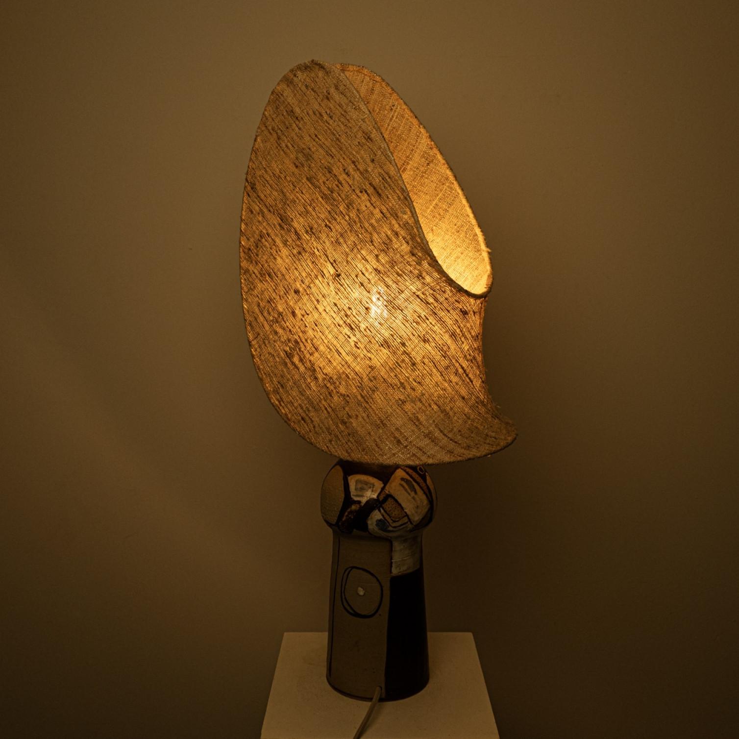 Ceramic Table Lamp by Hanne G. Salamon, 1970 For Sale 12