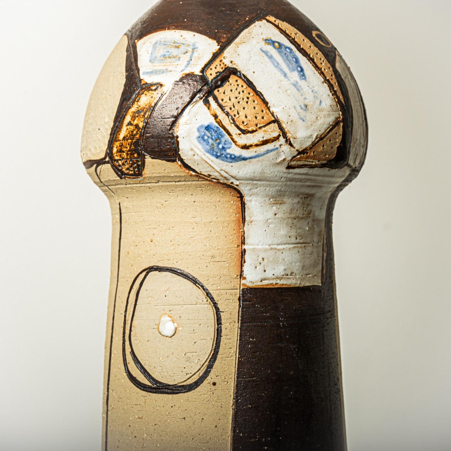 Danish Ceramic Table Lamp by Hanne G. Salamon, 1970 For Sale
