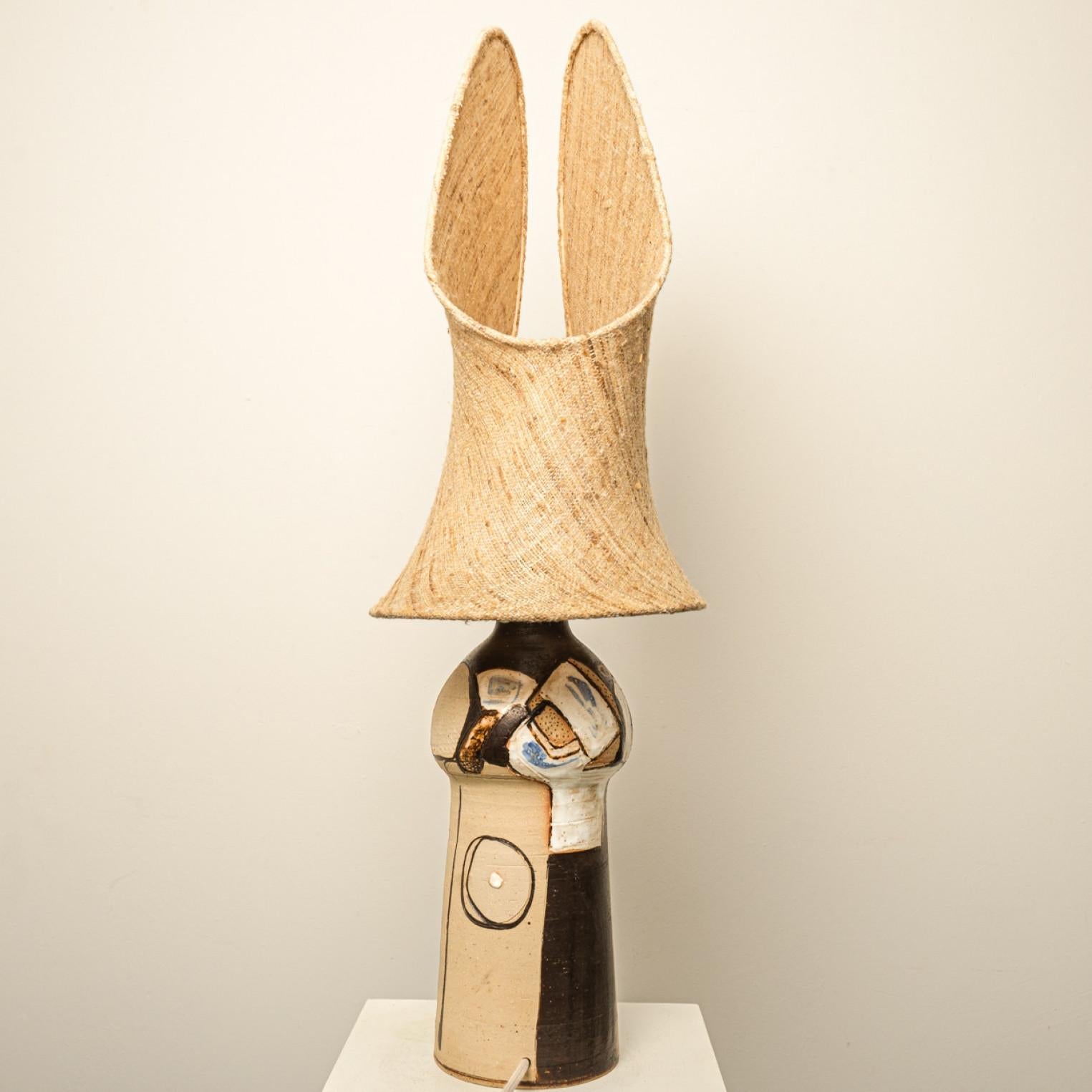 Ceramic Table Lamp by Hanne G. Salamon, 1970 In Good Condition For Sale In Rijssen, NL