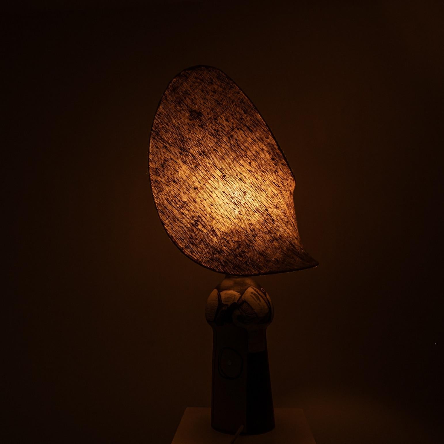 Ceramic Table Lamp by Hanne G. Salamon, 1970 For Sale 1