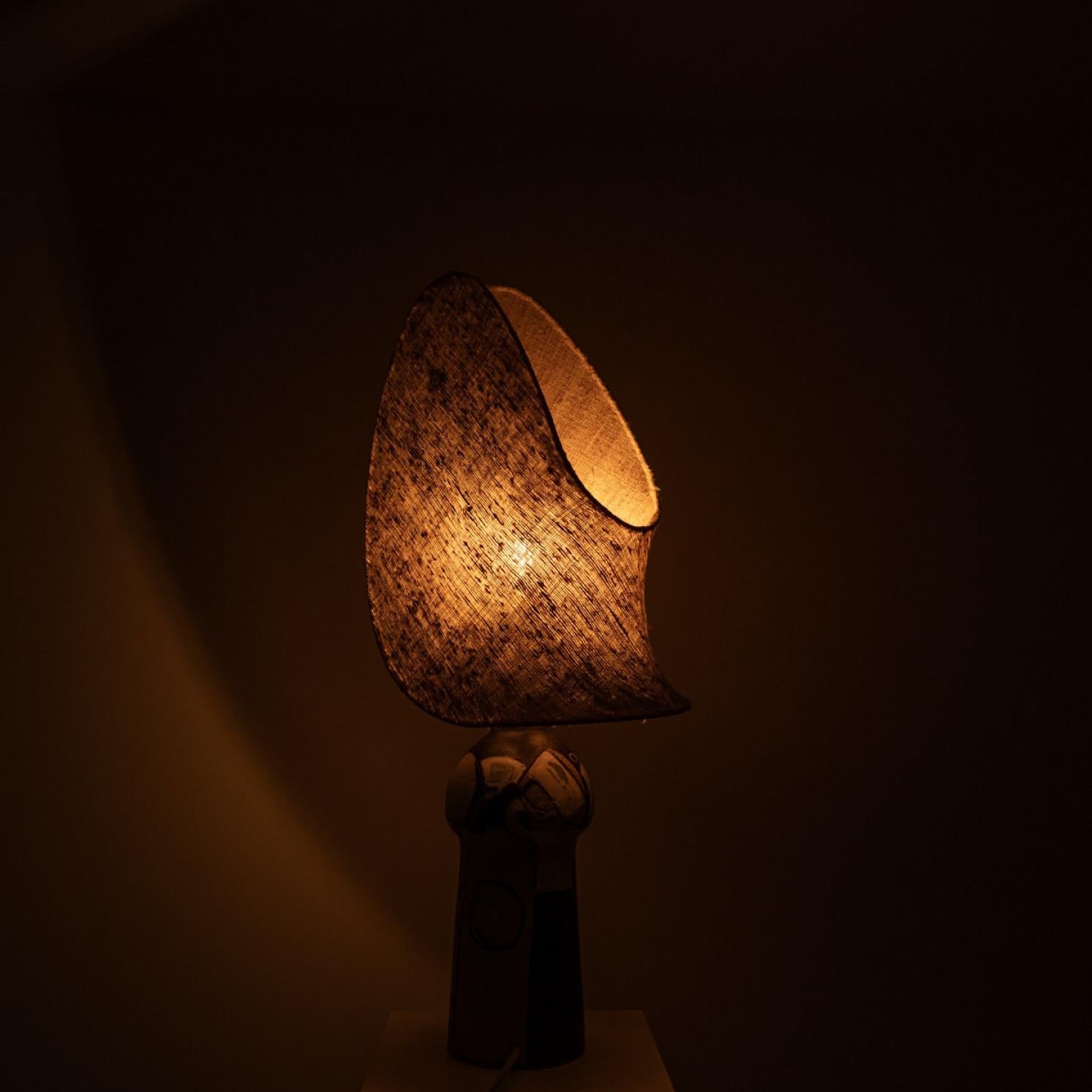 Ceramic Table Lamp by Hanne G. Salamon, 1970 For Sale 2