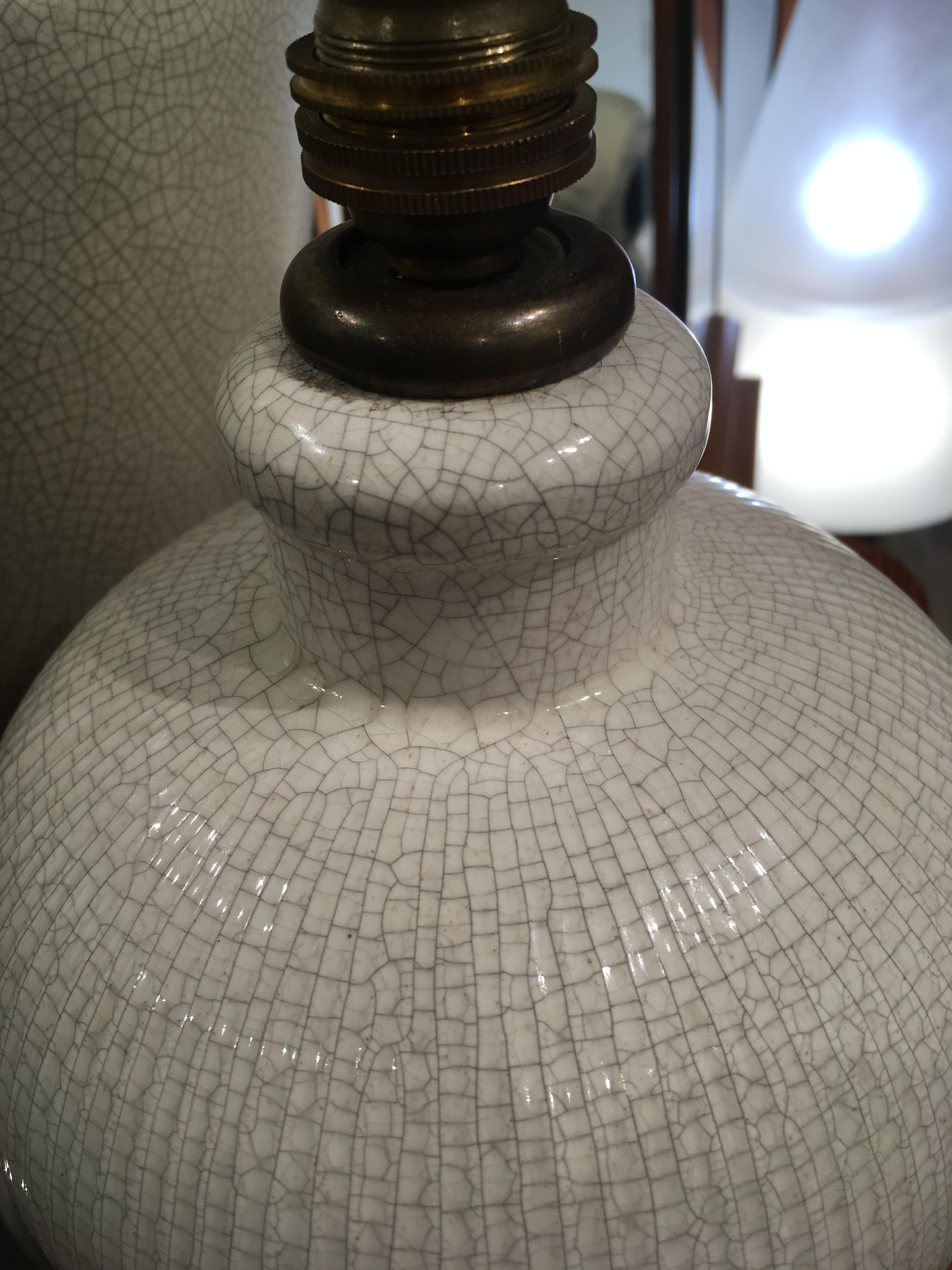Art Deco Ceramic Table Lamp by Jacques Adnet