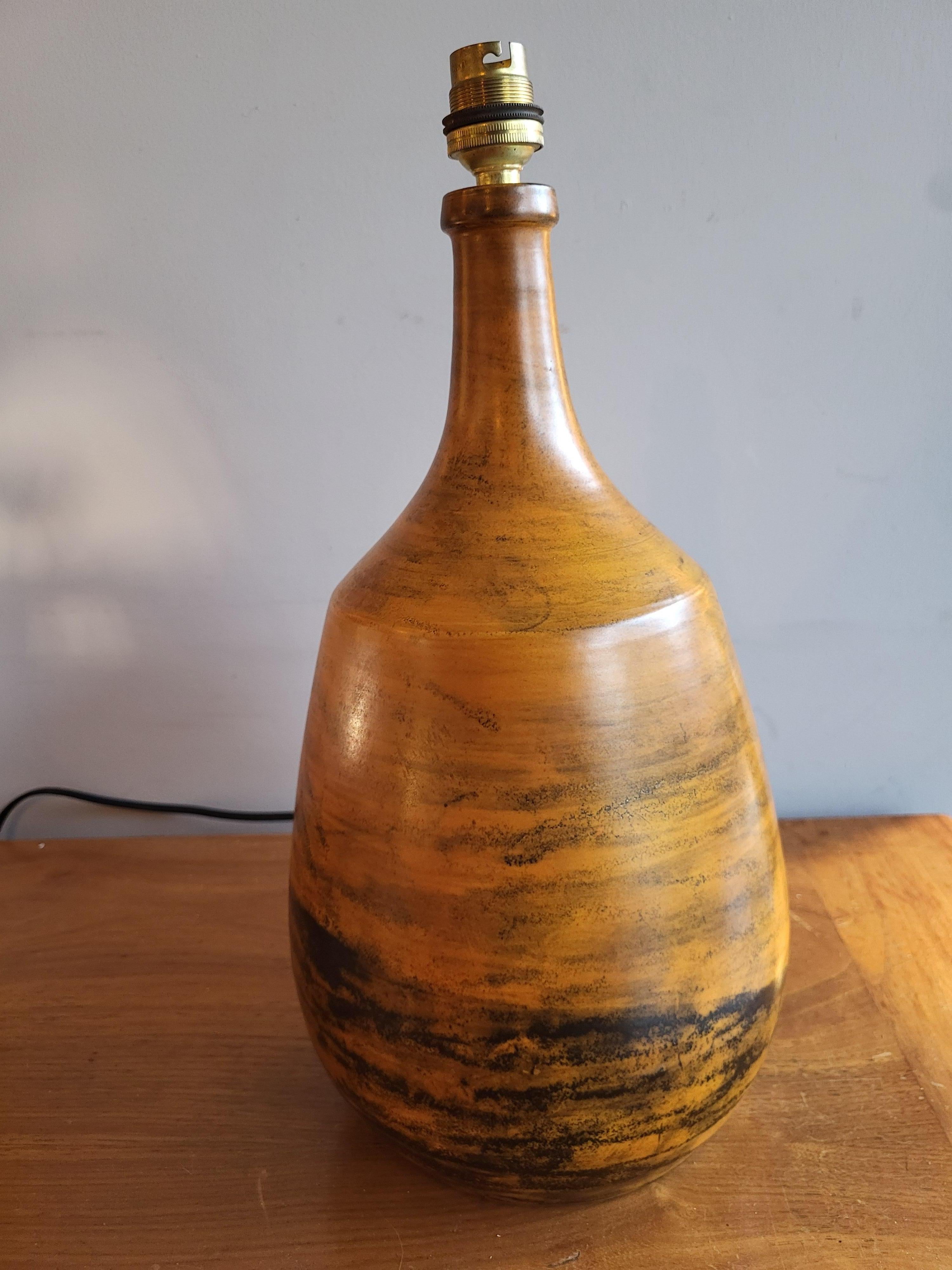 ceramic lamp by Jacques Blin, signed
