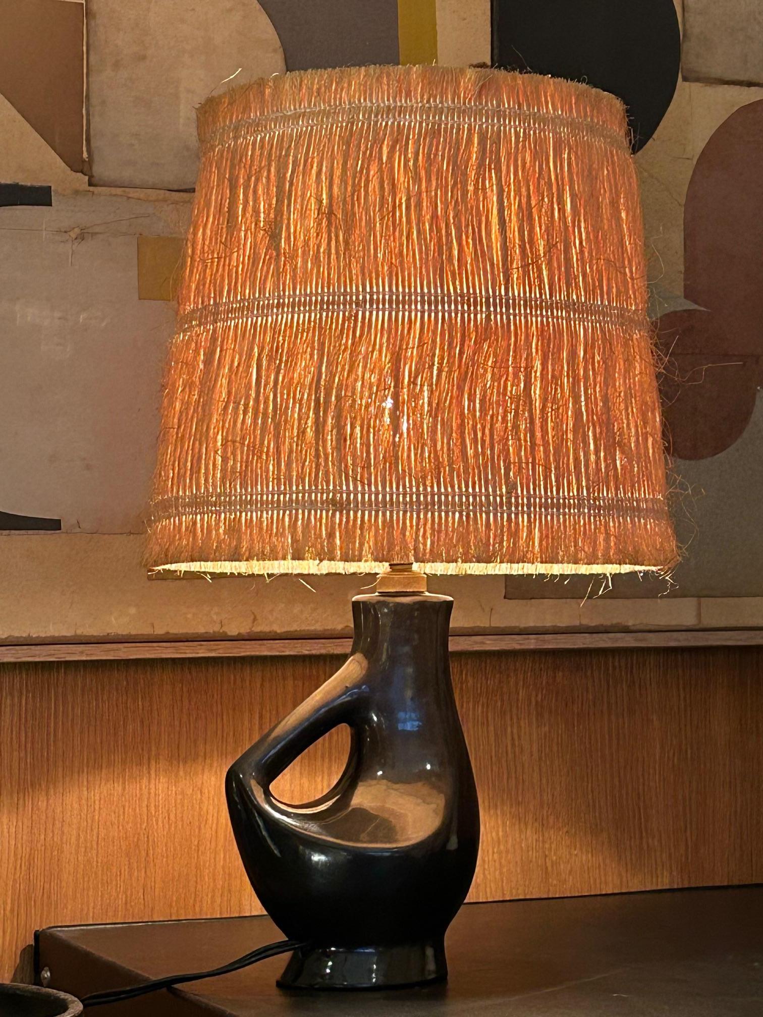 Lámpara de sobremesa de cerámica de Jacques Blin, Francia, años 60 Moderno en venta