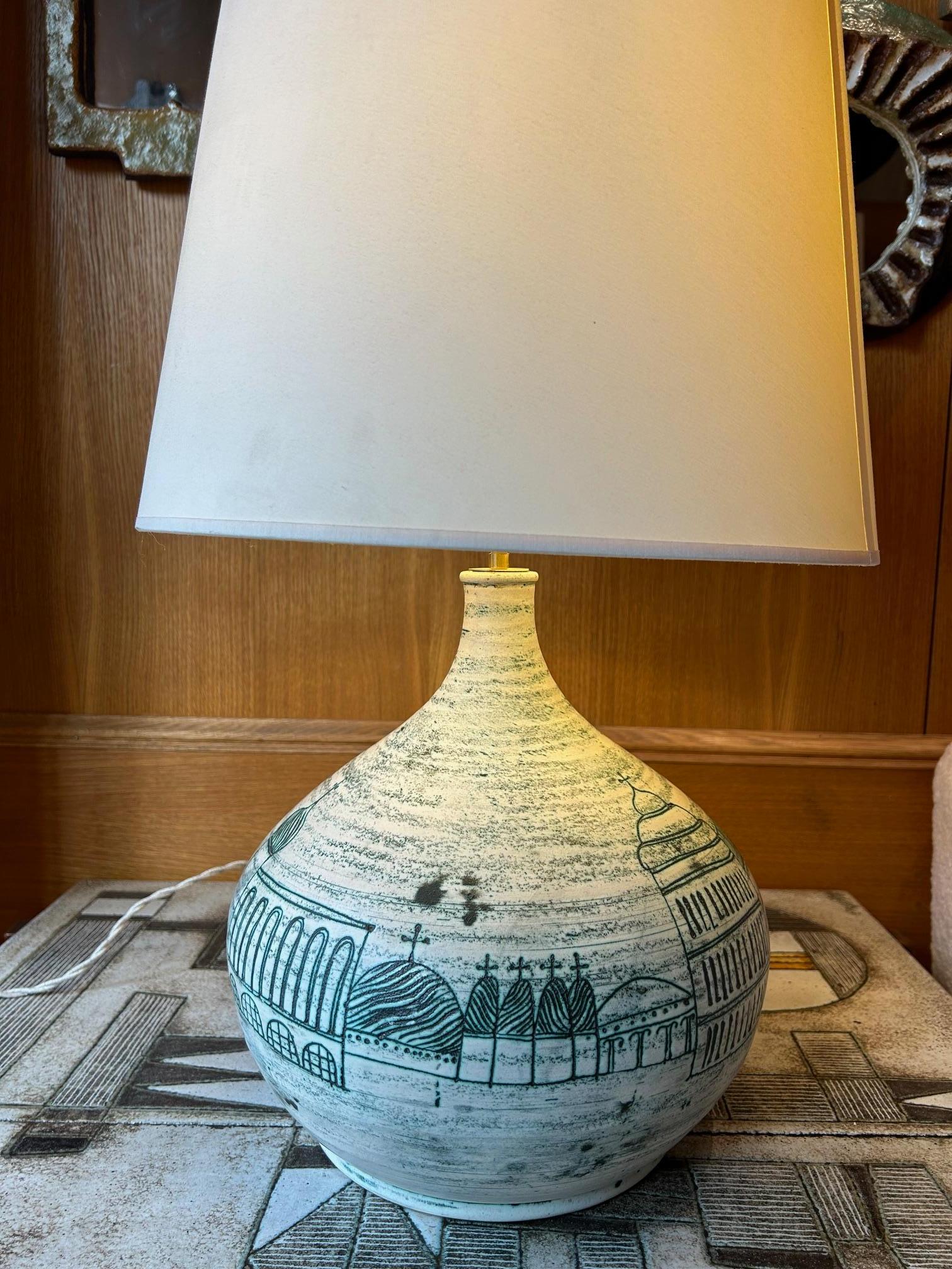 Lámpara de sobremesa de cerámica de Jacques Blin, Francia, años 60 Francés en venta