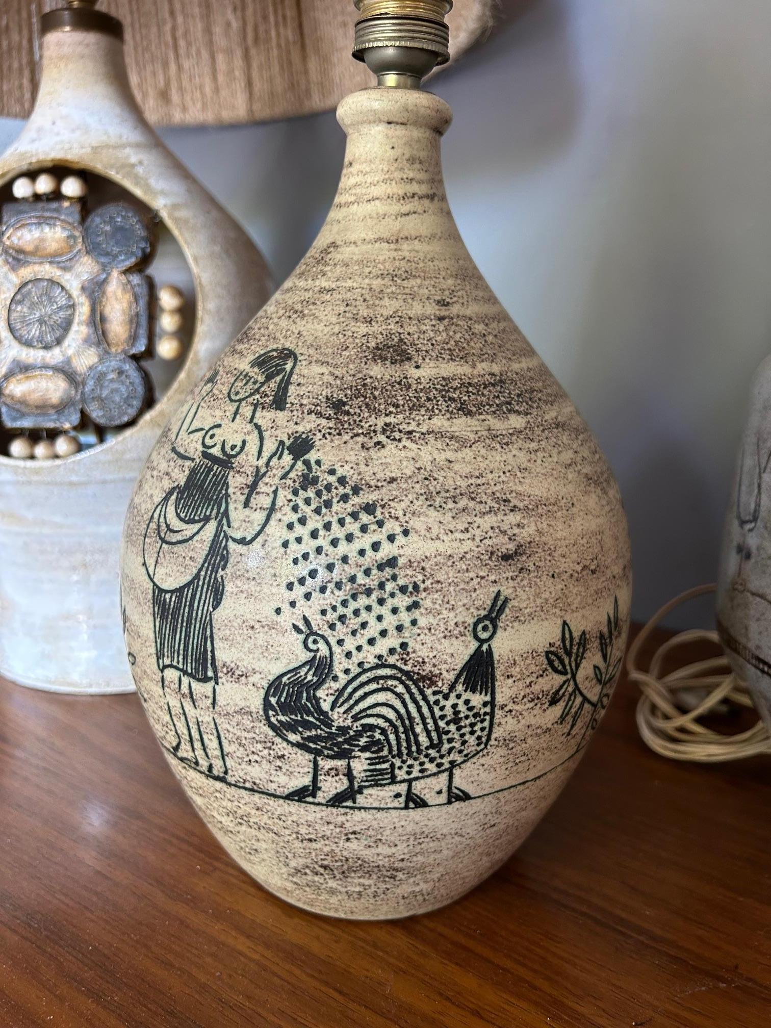 Français Lampe de table en céramique de Jacques Blin, France, années 1960 en vente