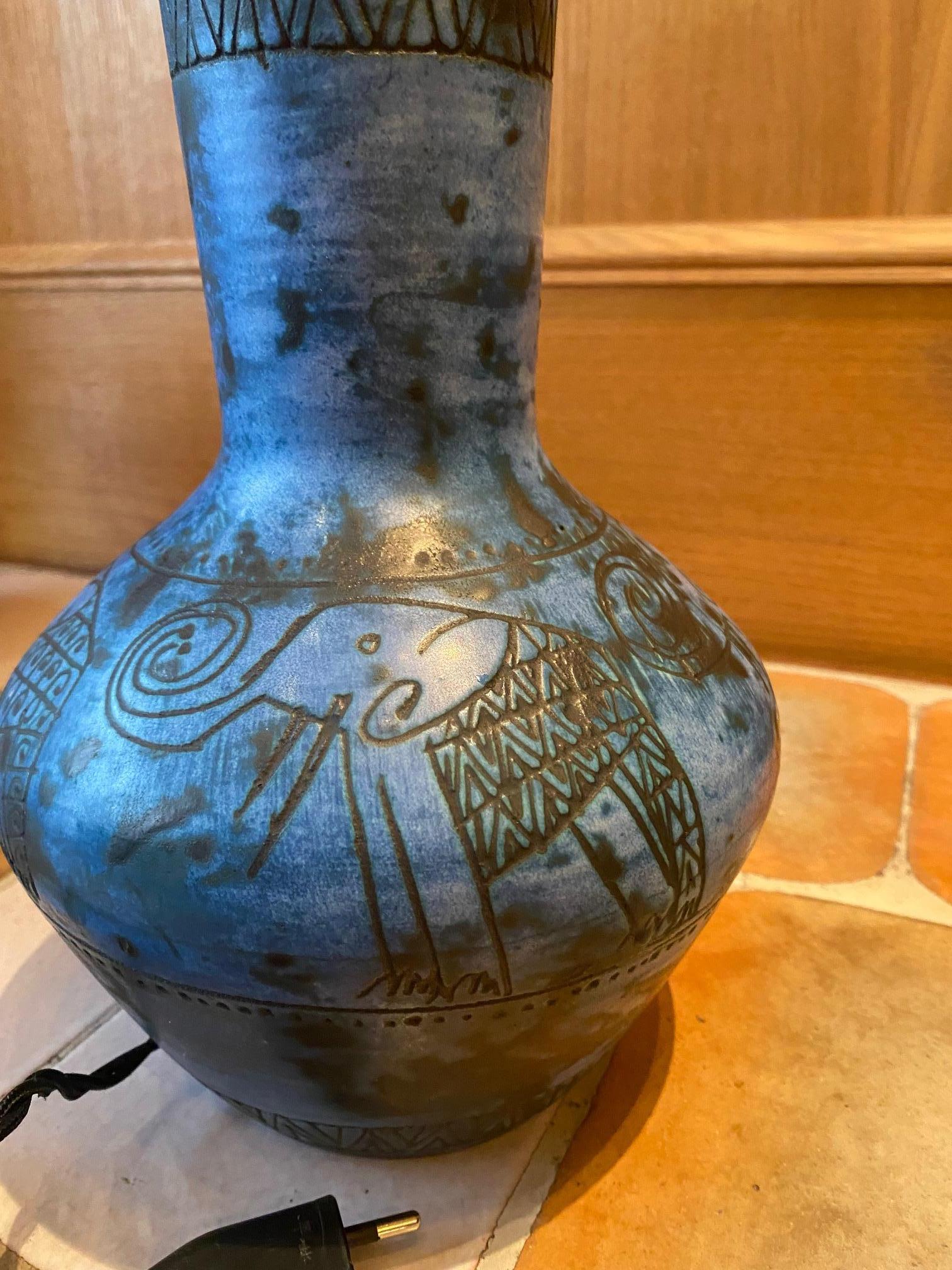 Lámpara de sobremesa de cerámica de Jacques Blin, Francia, años 60 Cerámico en venta