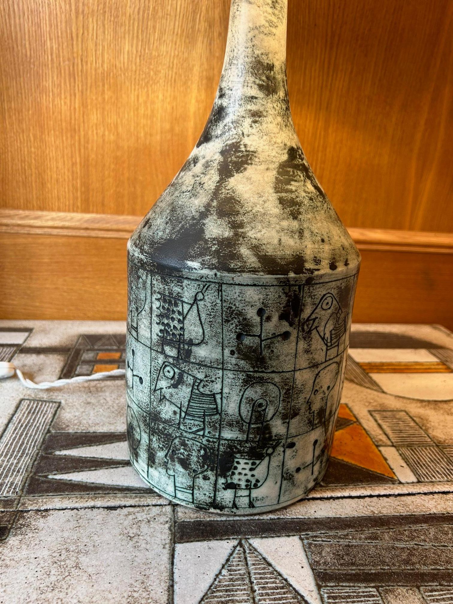 Lampada da tavolo in ceramica di Jacques Blin, Francia, anni '60 In condizioni buone in vendita a Paris, FR
