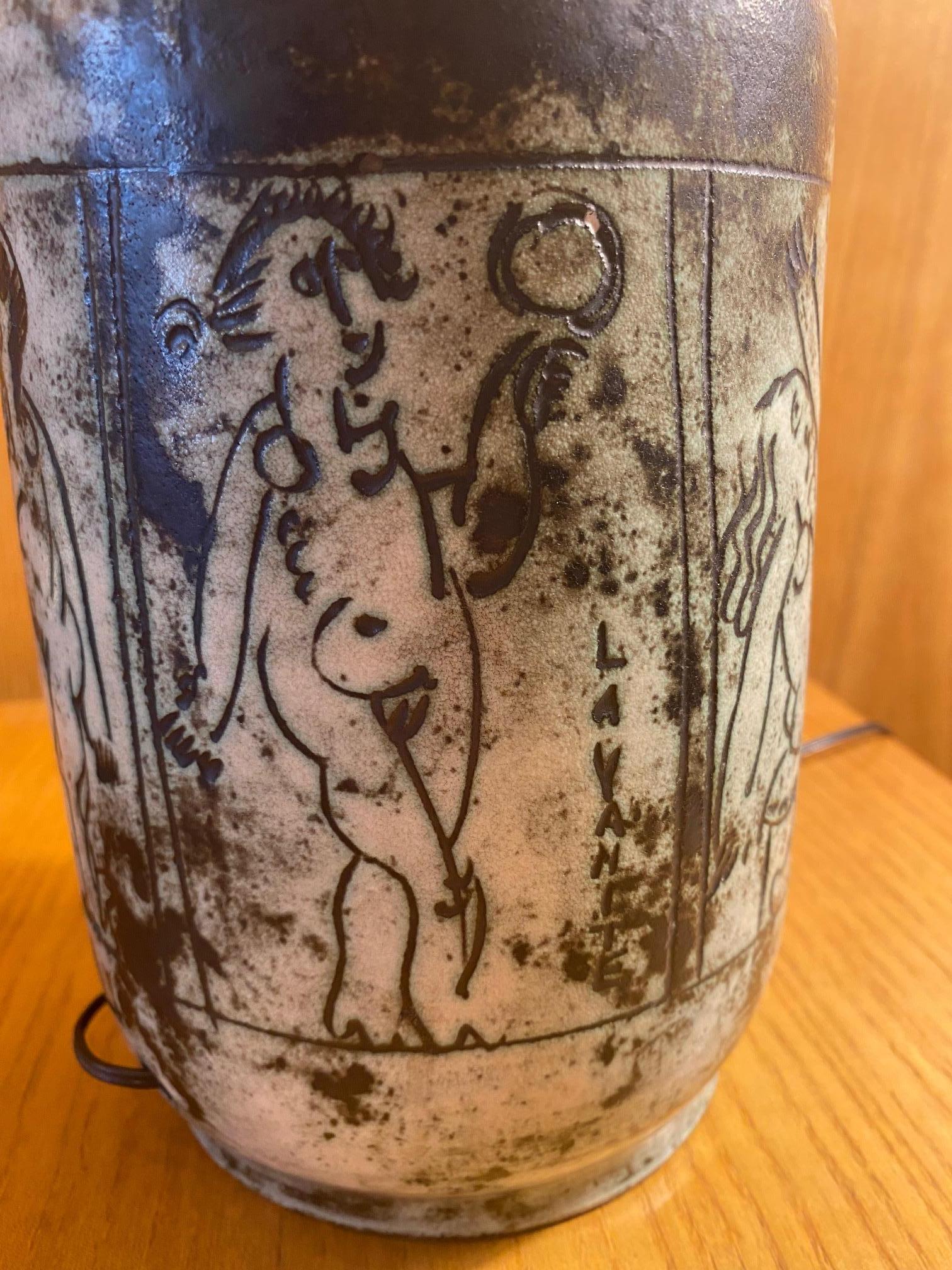 Lámpara de sobremesa de cerámica de Jacques Blin, Francia, años 60 Cerámico en venta