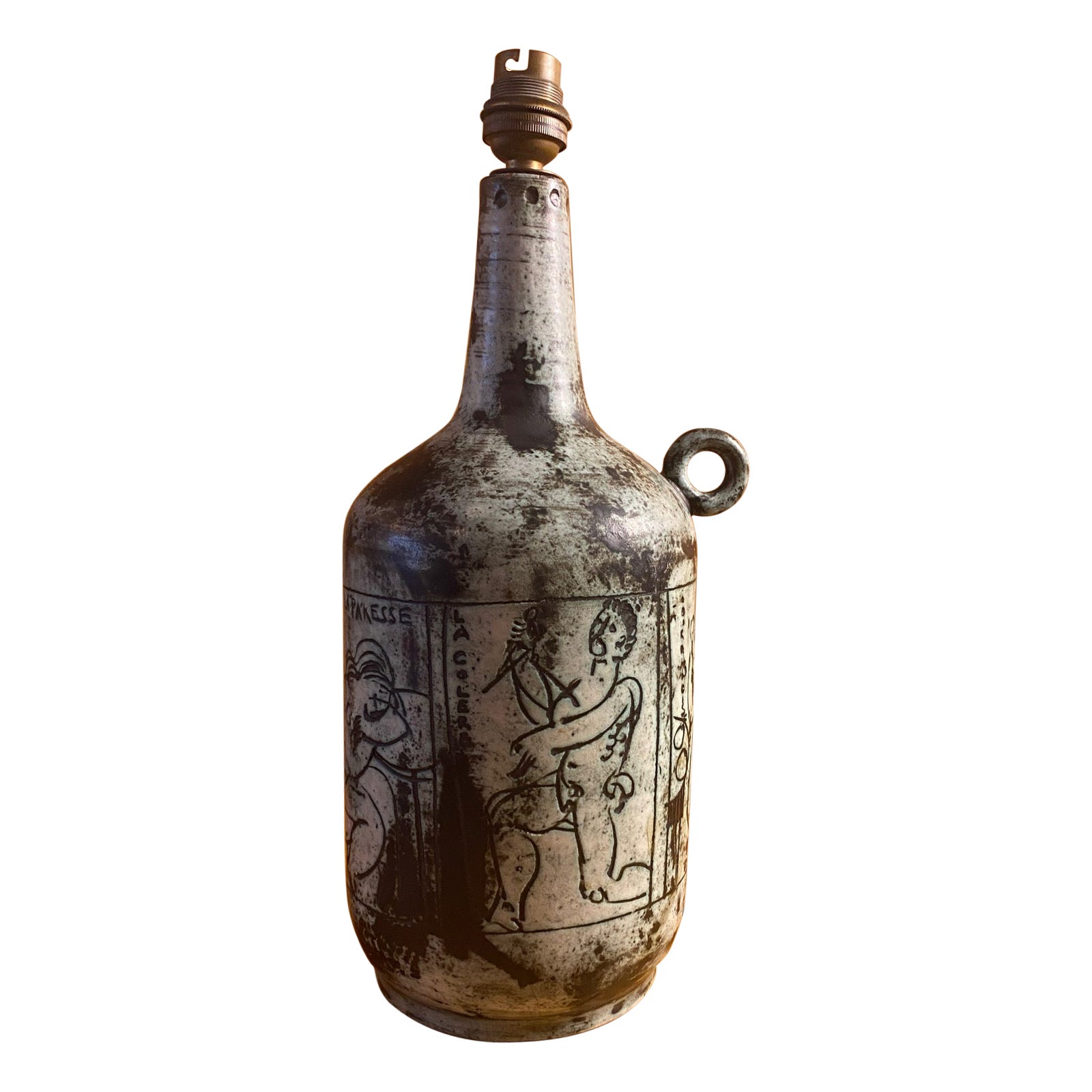 Lámpara de sobremesa de cerámica de Jacques Blin, Francia, años 60