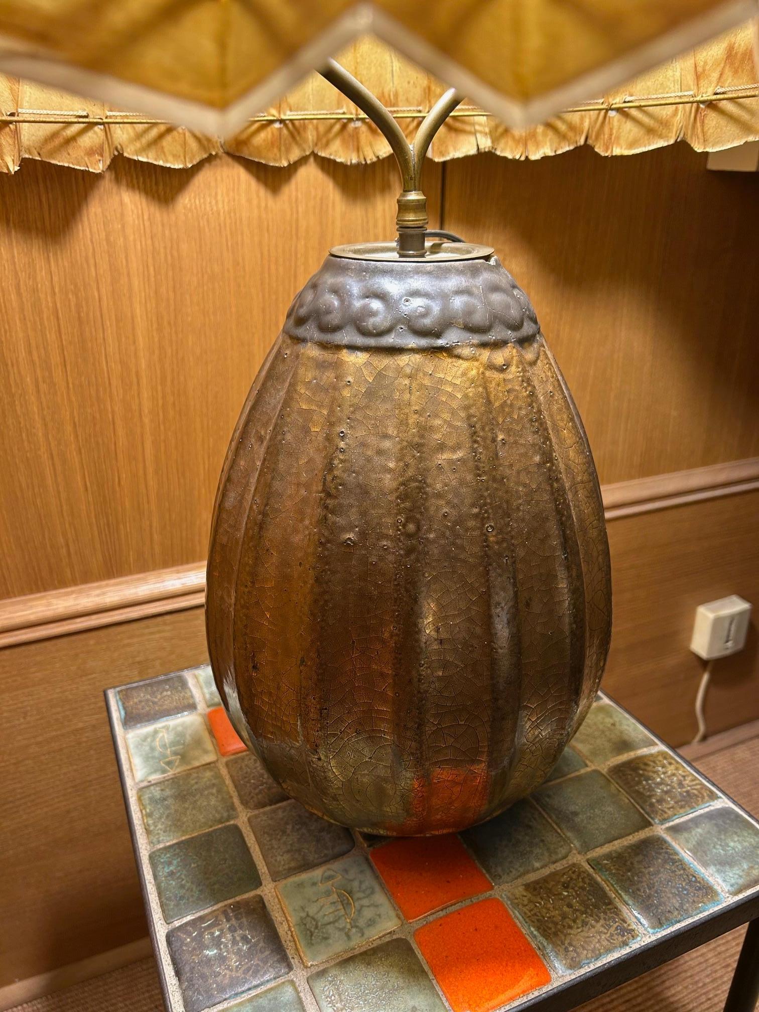 Ceramic table lamp by Jean Besnard, France, 1970's Moderno en venta