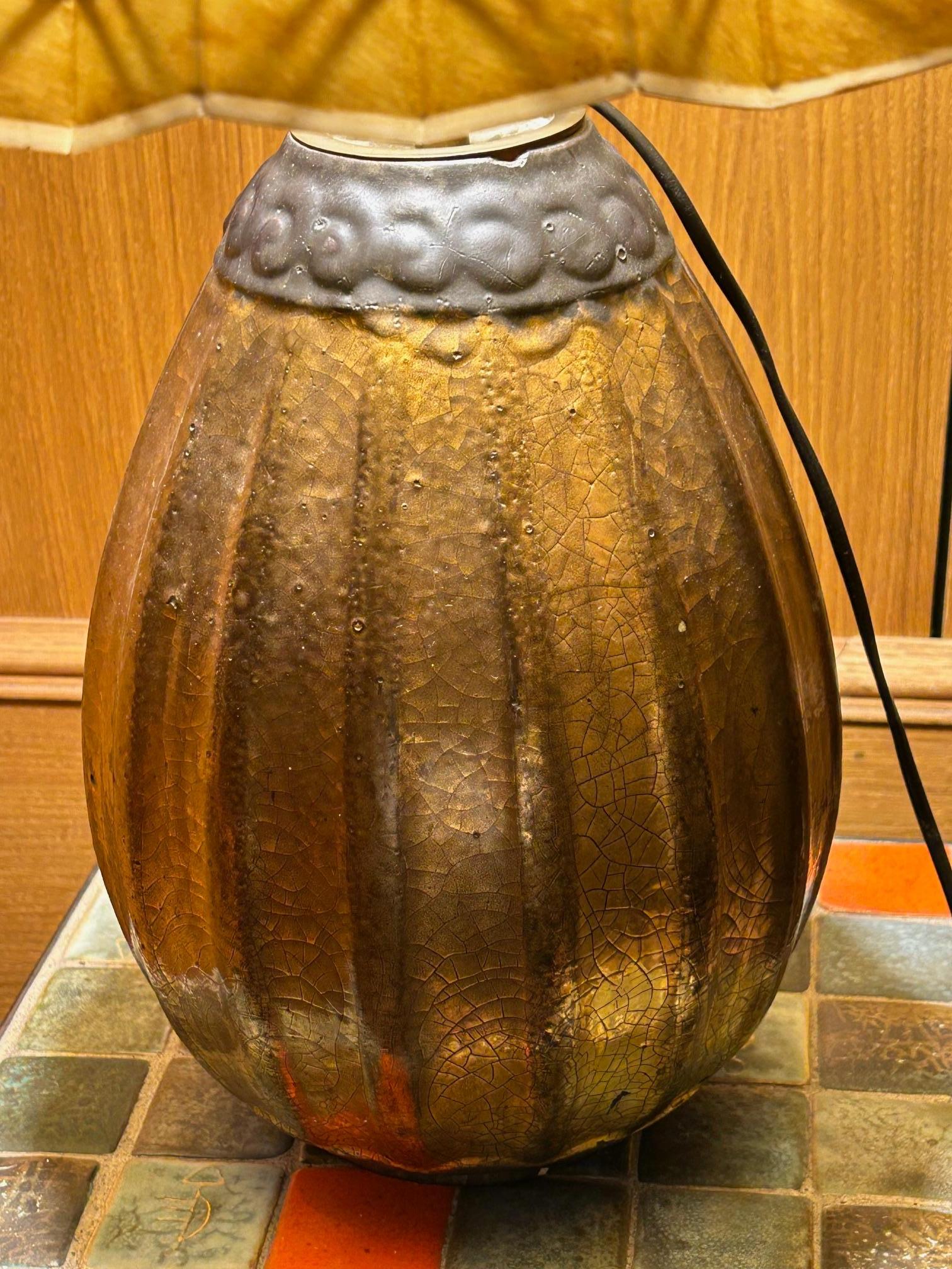 Ceramic table lamp by Jean Besnard, France, 1970's Francés en venta