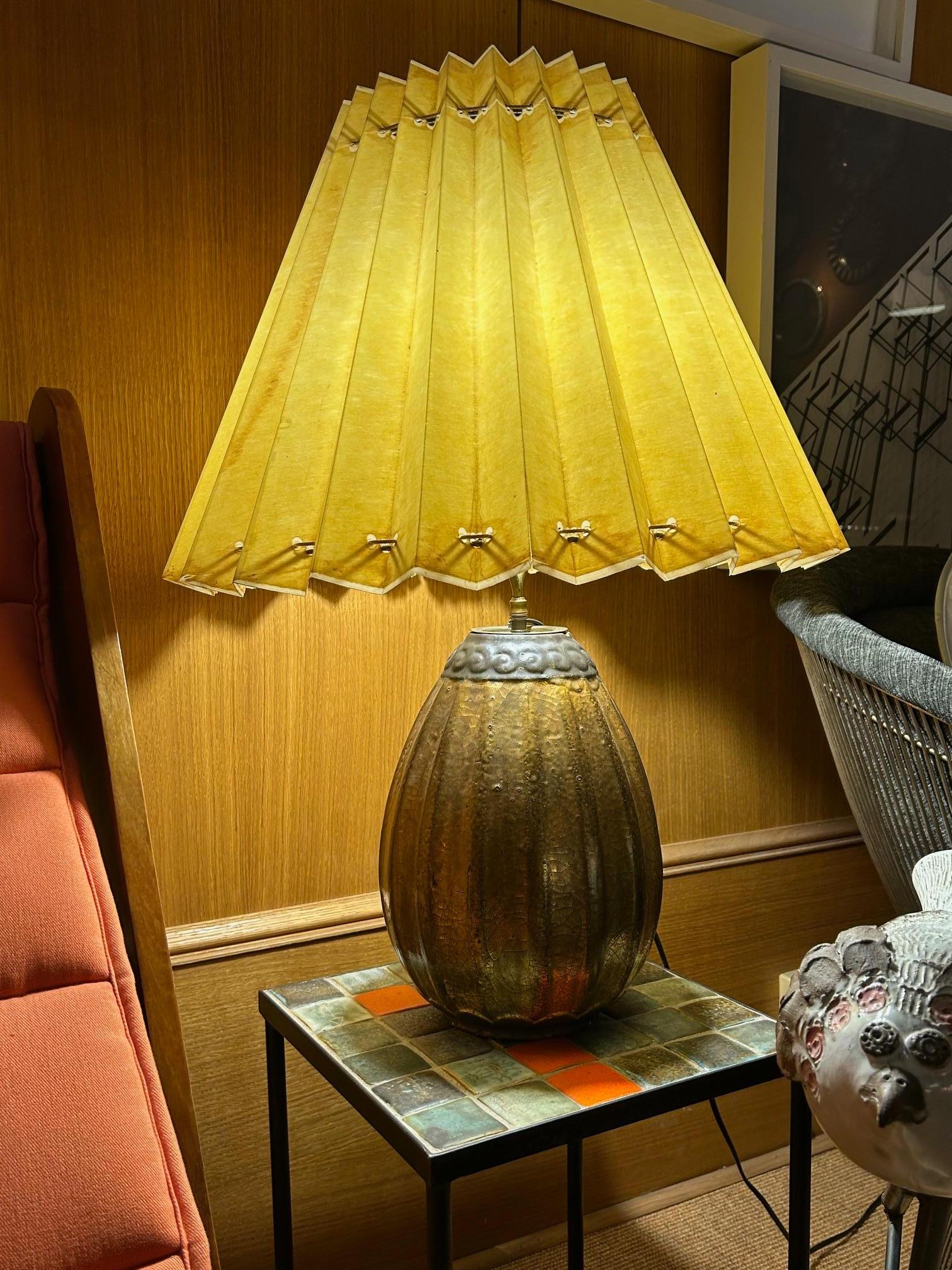 Ceramic table lamp by Jean Besnard, France, 1970's en Bueno estado para la venta en Paris, FR