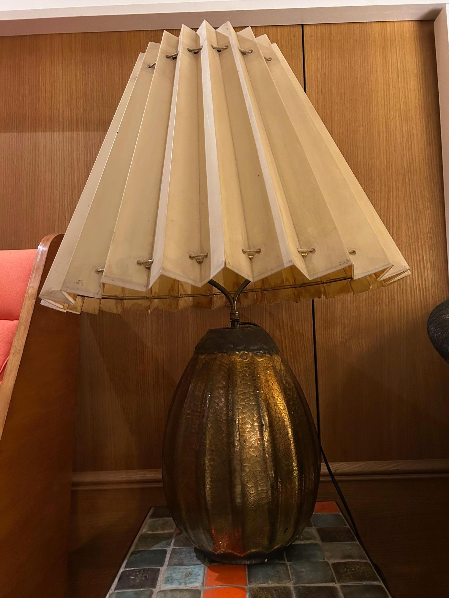 Ceramic table lamp by Jean Besnard, France, 1970's finales del siglo XX en venta