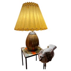 Ceramic table lamp by Jean Besnard, France, 1970's