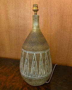 Lámpara de sobremesa de cerámica de Les 2 Potiers, Francia, años 60