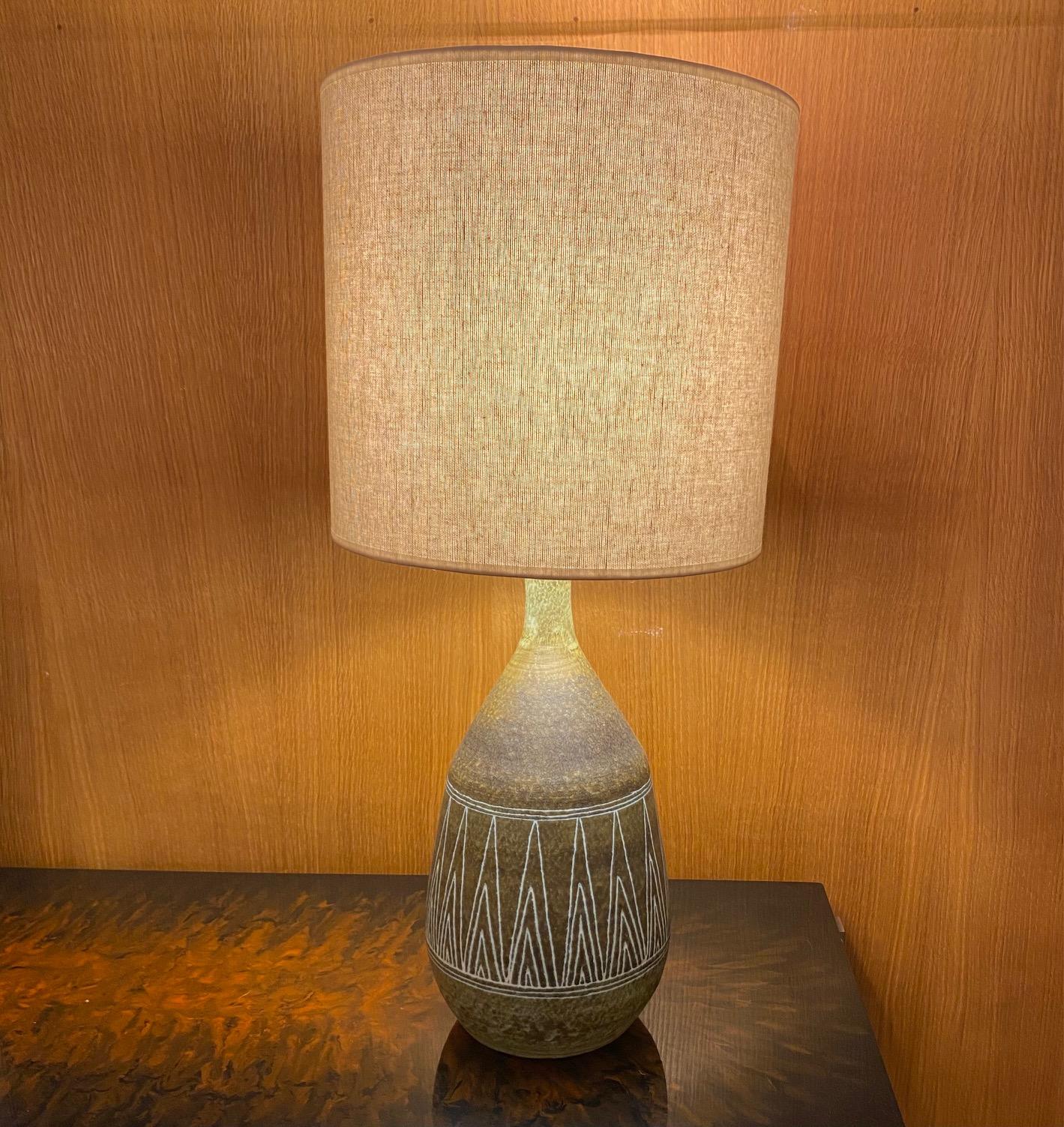 Ceramic Table Lamp by Les 2 Potiers, France, 1960s For Sale 1