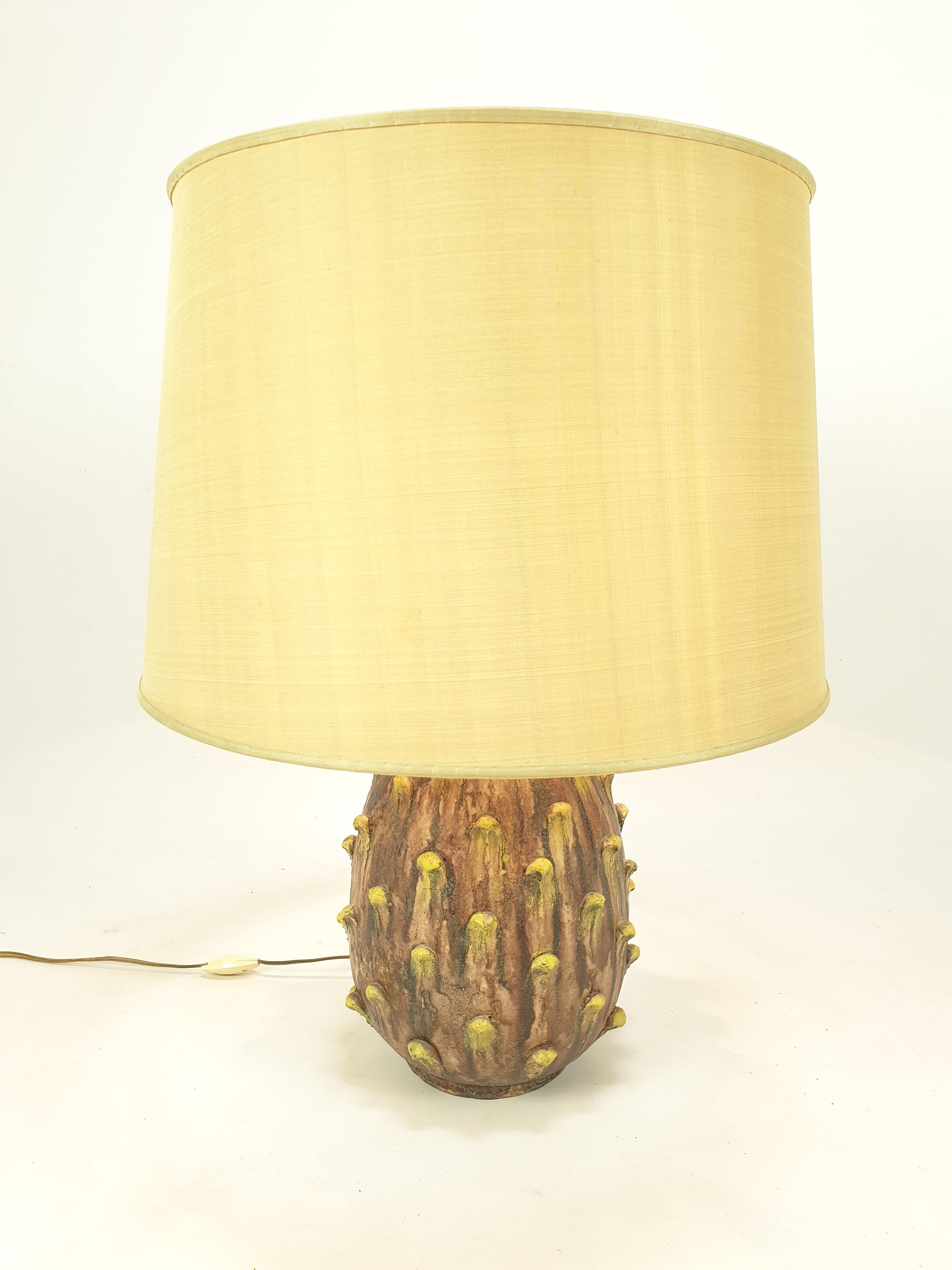 Ceramic Table Lamp by Marcello Fantoni for Raymor, Italy, 1960's In Good Condition In Oud Beijerland, NL