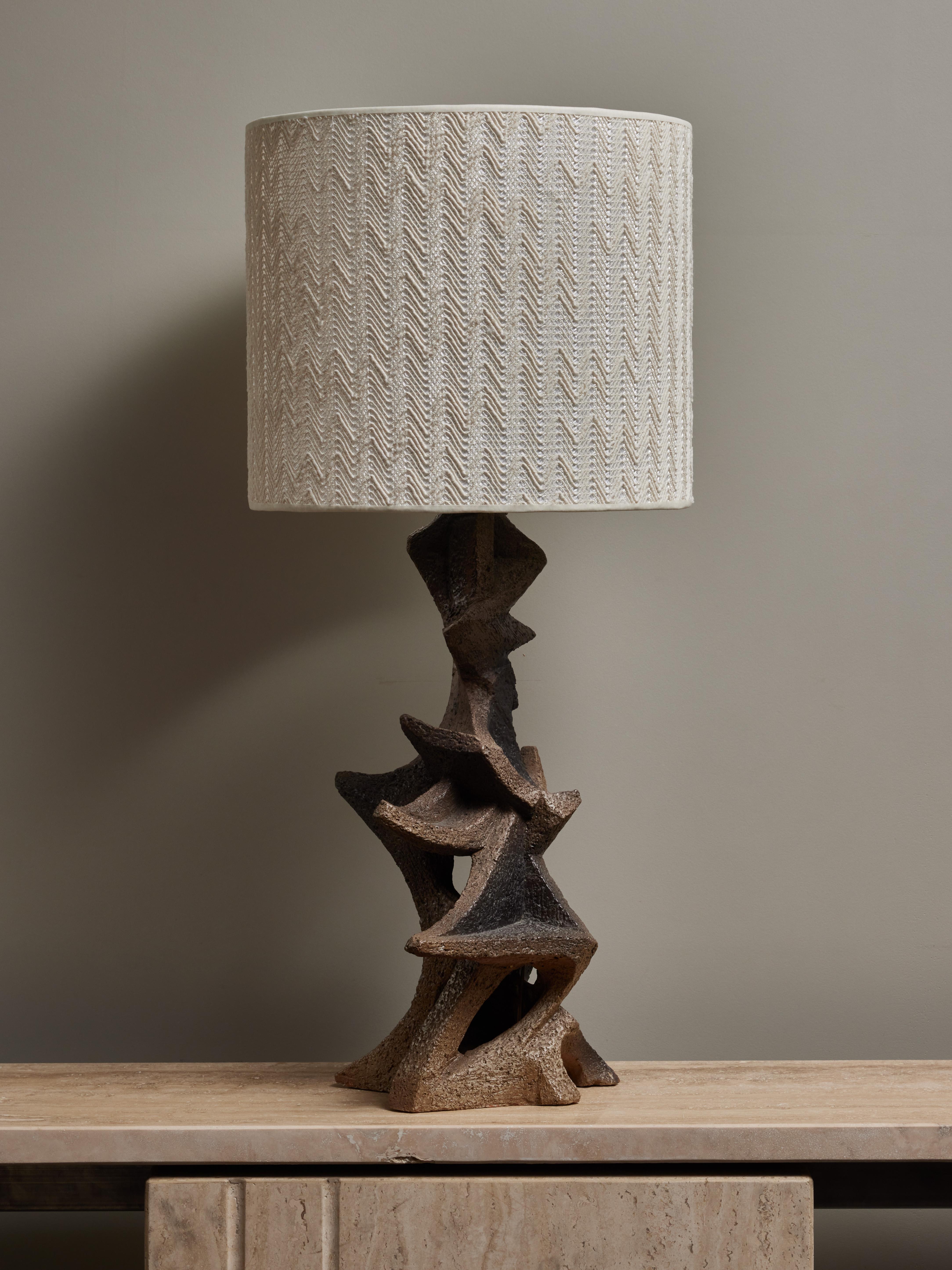 Mid-Century Modern Ceramic table Lamp by Marius Bessone For Sale