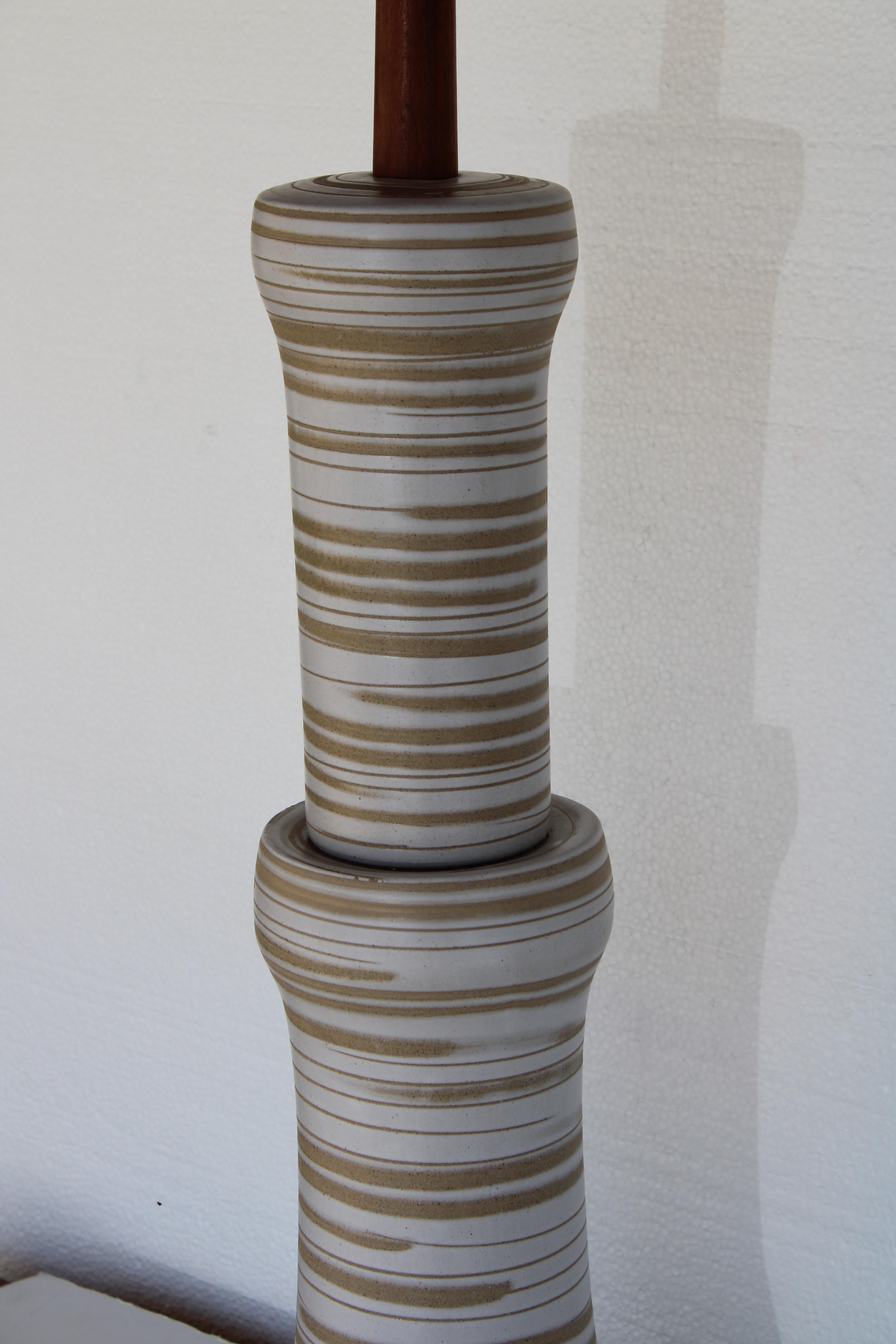 Keramik-Tischlampe von Martz (Ende des 20. Jahrhunderts) im Angebot