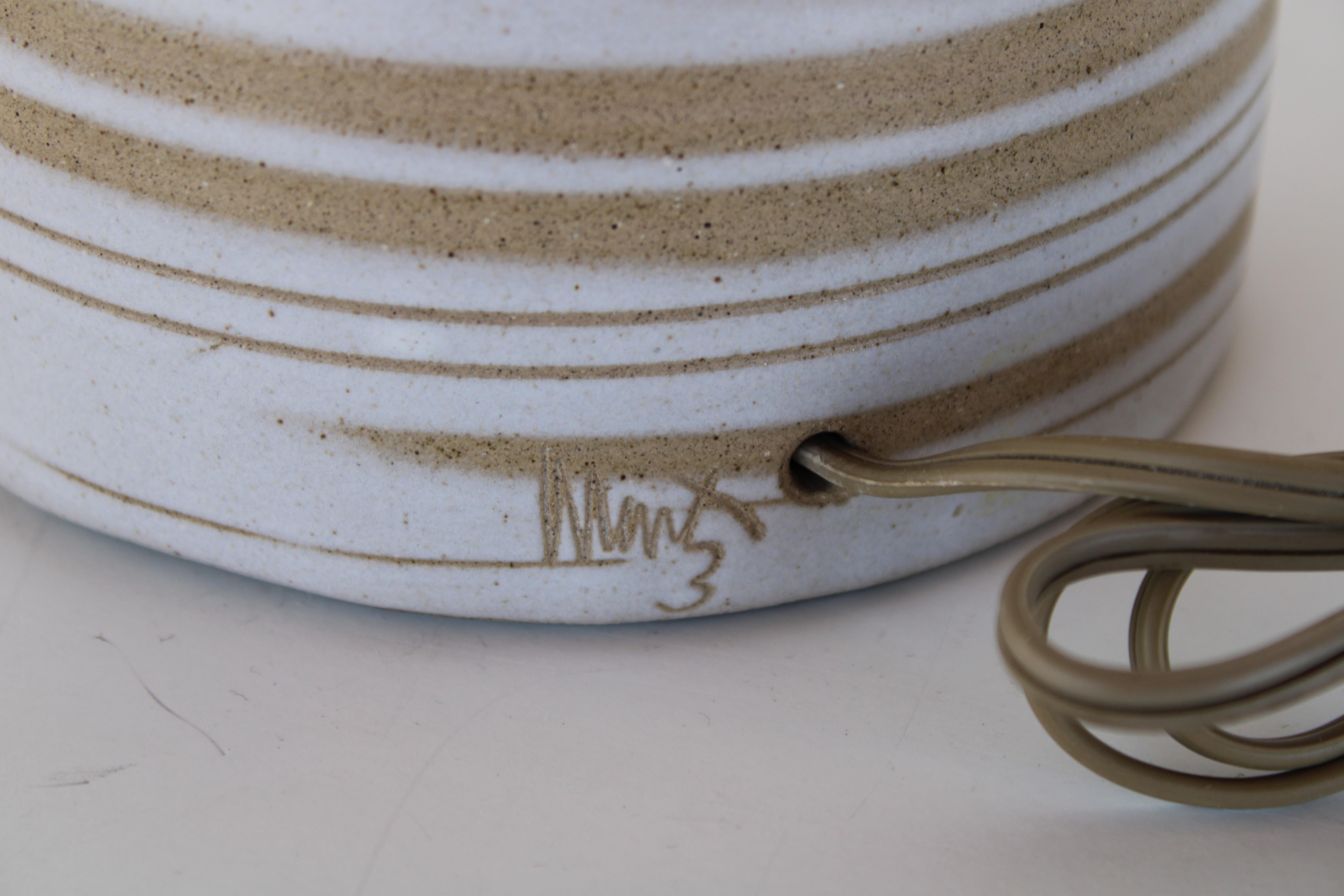 Keramik-Tischlampe von Martz im Angebot 1