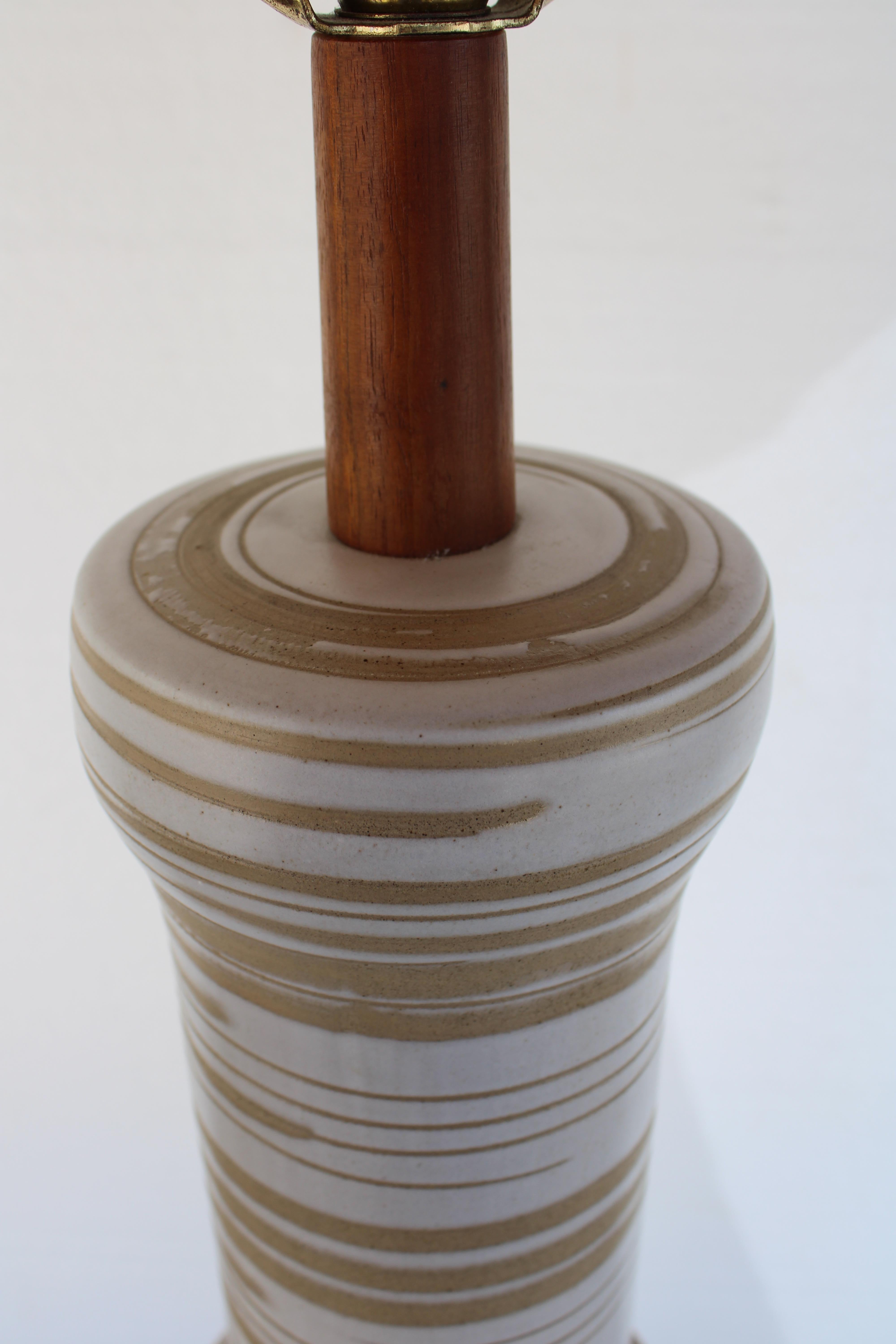 Keramik-Tischlampe von Martz im Angebot 2