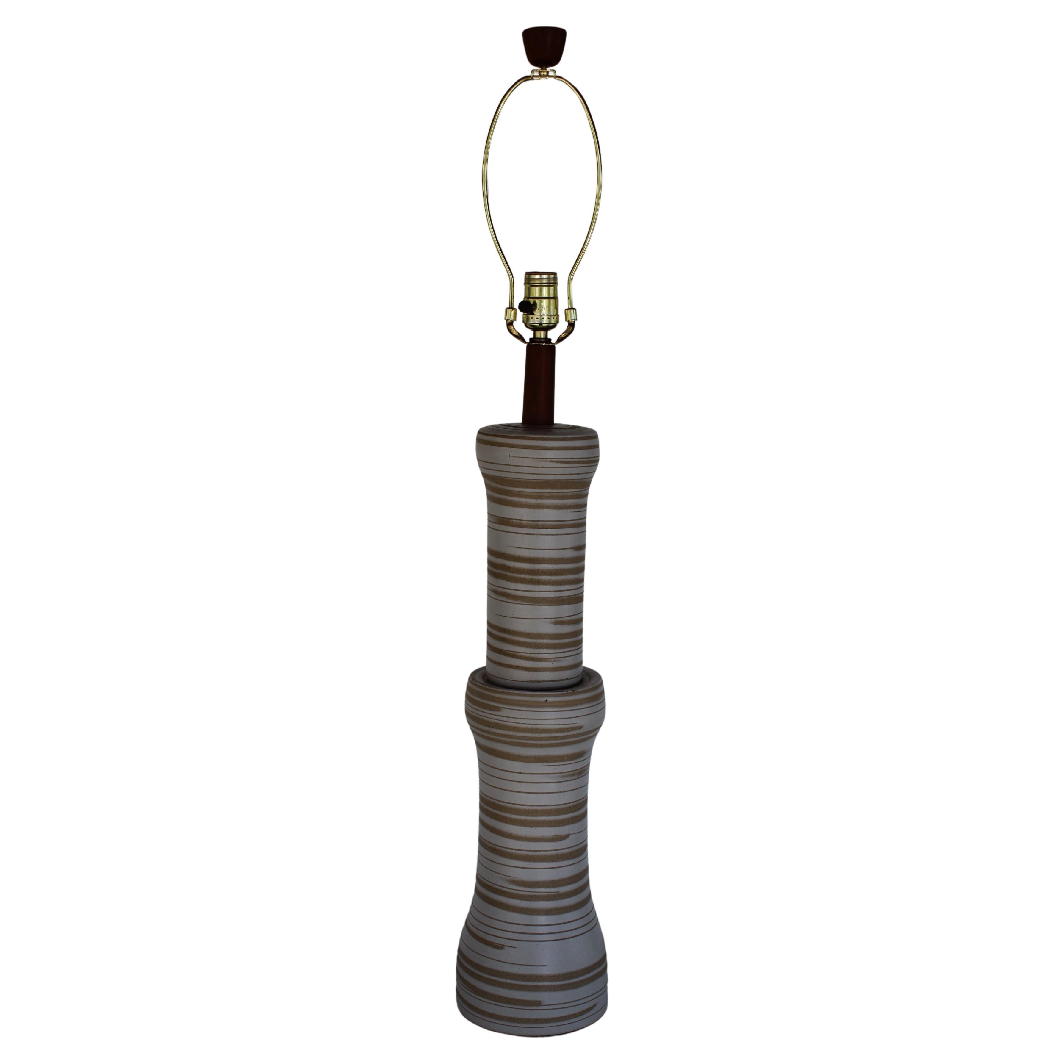 Ceramic Table Lamp by Martz For Sale