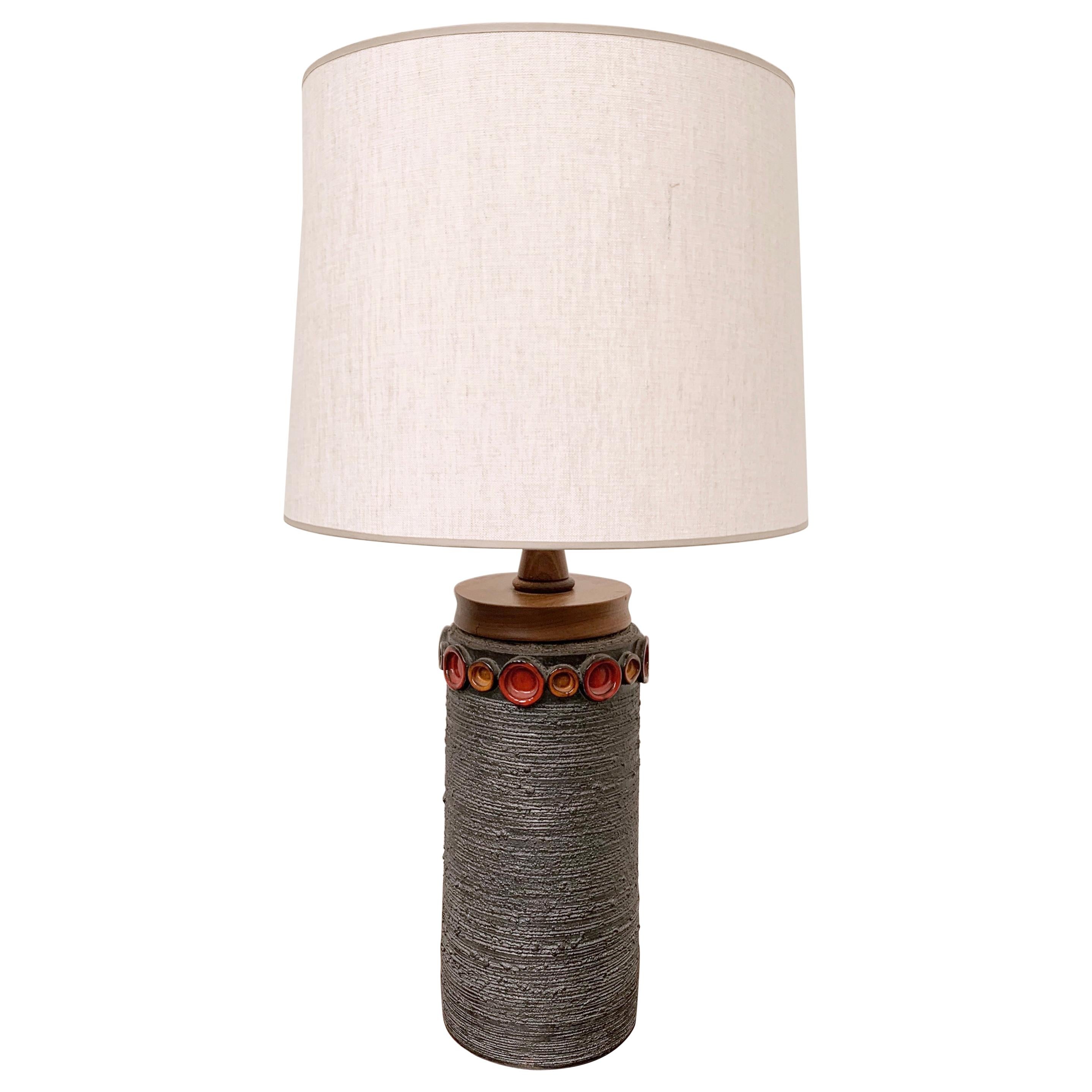 Mid-Century Modern Ceramic Table Lamp by Perignem, Belgium For Sale at  1stDibs