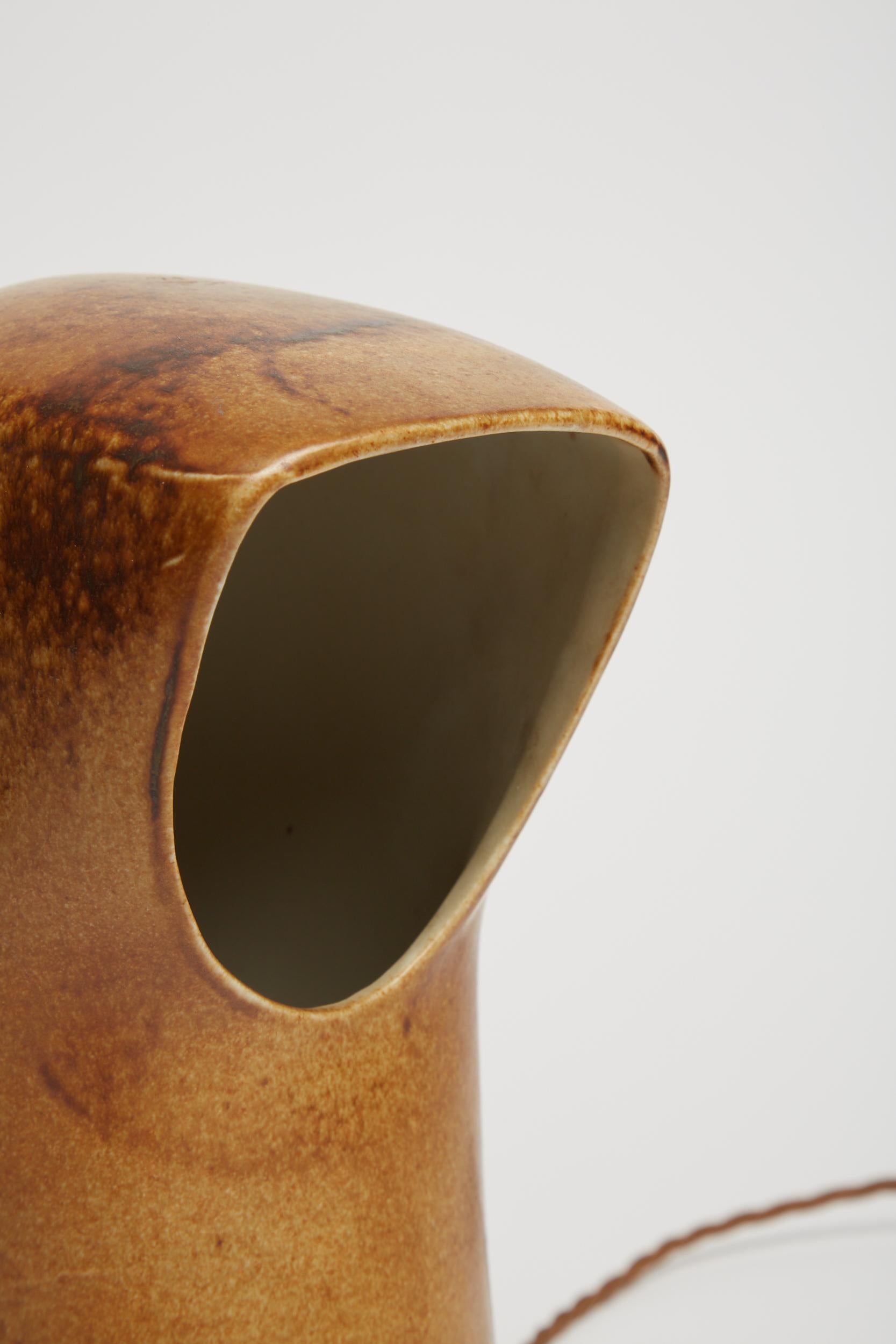 Lampe de table en céramique de Pierre Lbe 1