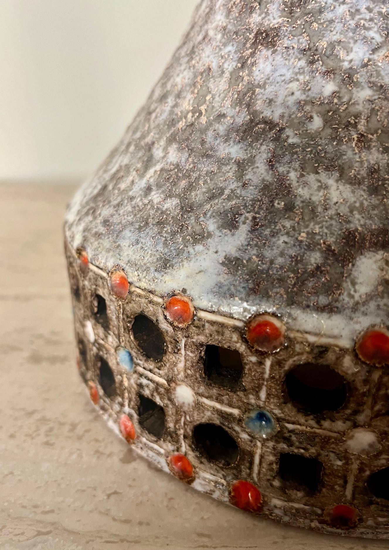 Mid-20th Century Ceramic table lamp by Raphaël Giarrusso, Circa 1965 For Sale