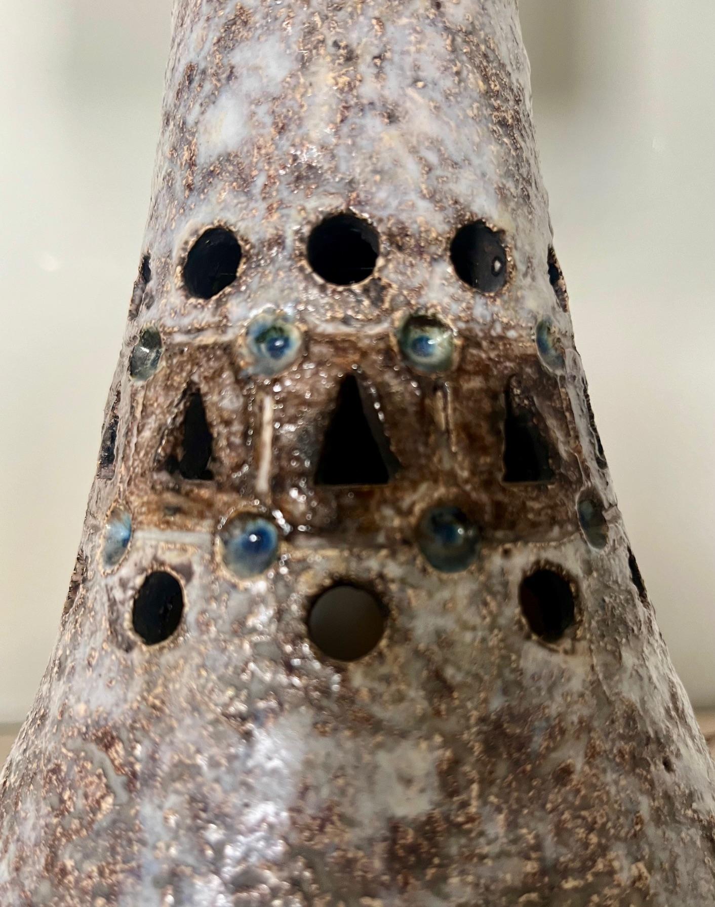 Ceramic table lamp by Raphaël Giarrusso, Circa 1965 For Sale 1