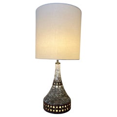 Ceramic table lamp by Raphaël Giarrusso, Circa 1965