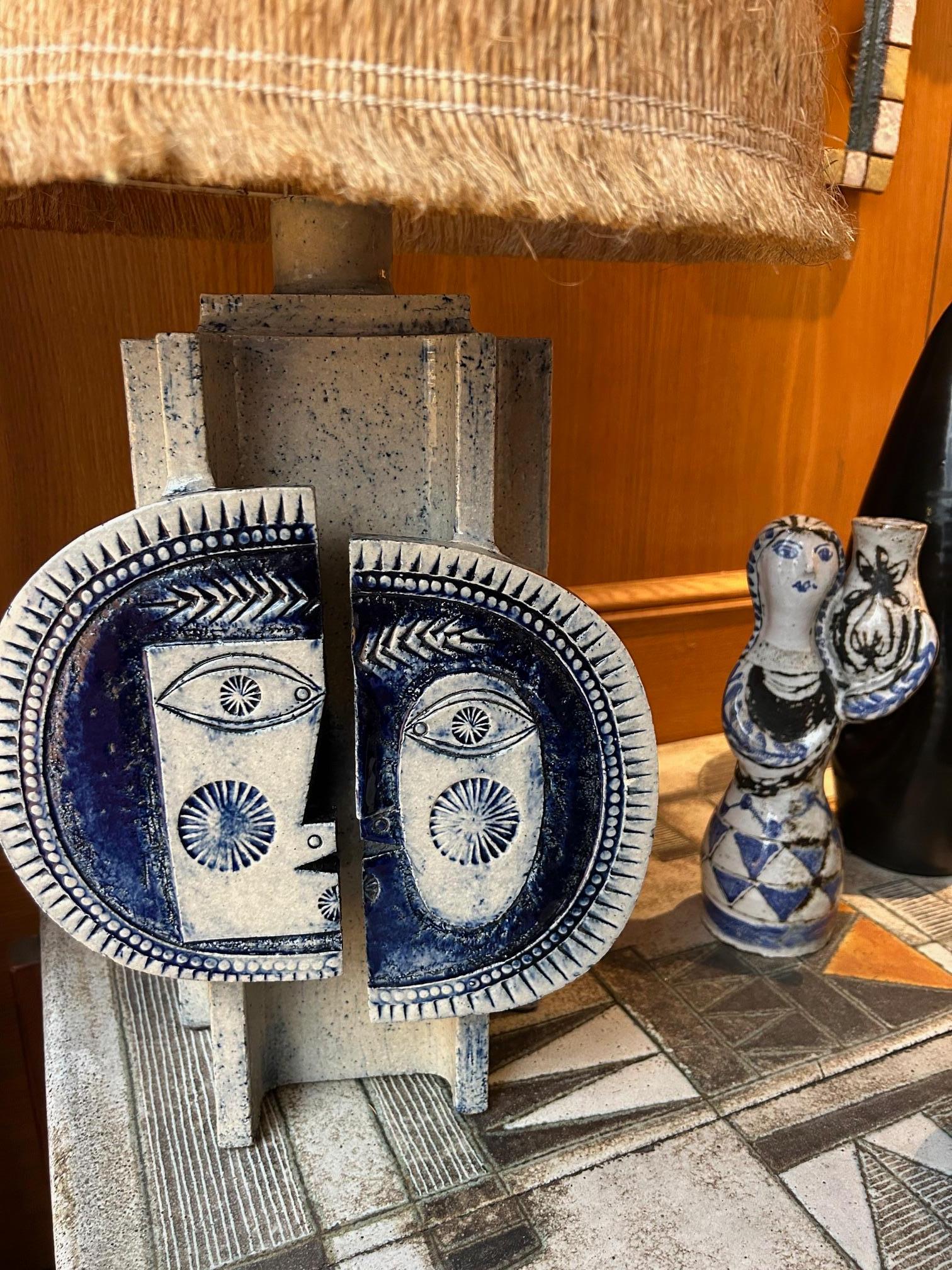 Lámpara de sobremesa de cerámica de Roger Capron y Jean Derval, Francia, años 60 en venta 5