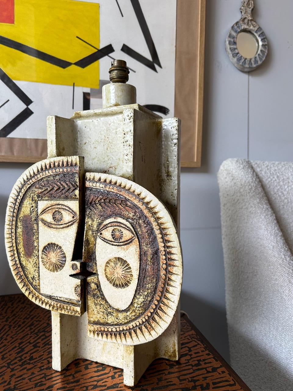 Moderne Lampe de table Roger Capron et Jean Derval, France, années 1960 en vente