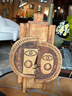 Ceramic table lamp by Roger Capron and Jean Derval, France, 1960's