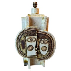 Ceramic table lamp by Roger Capron and Jean Derval, France, 1960's