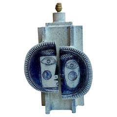 Ceramic table lamp by Roger Capron and Jean Derval, France, 1960's