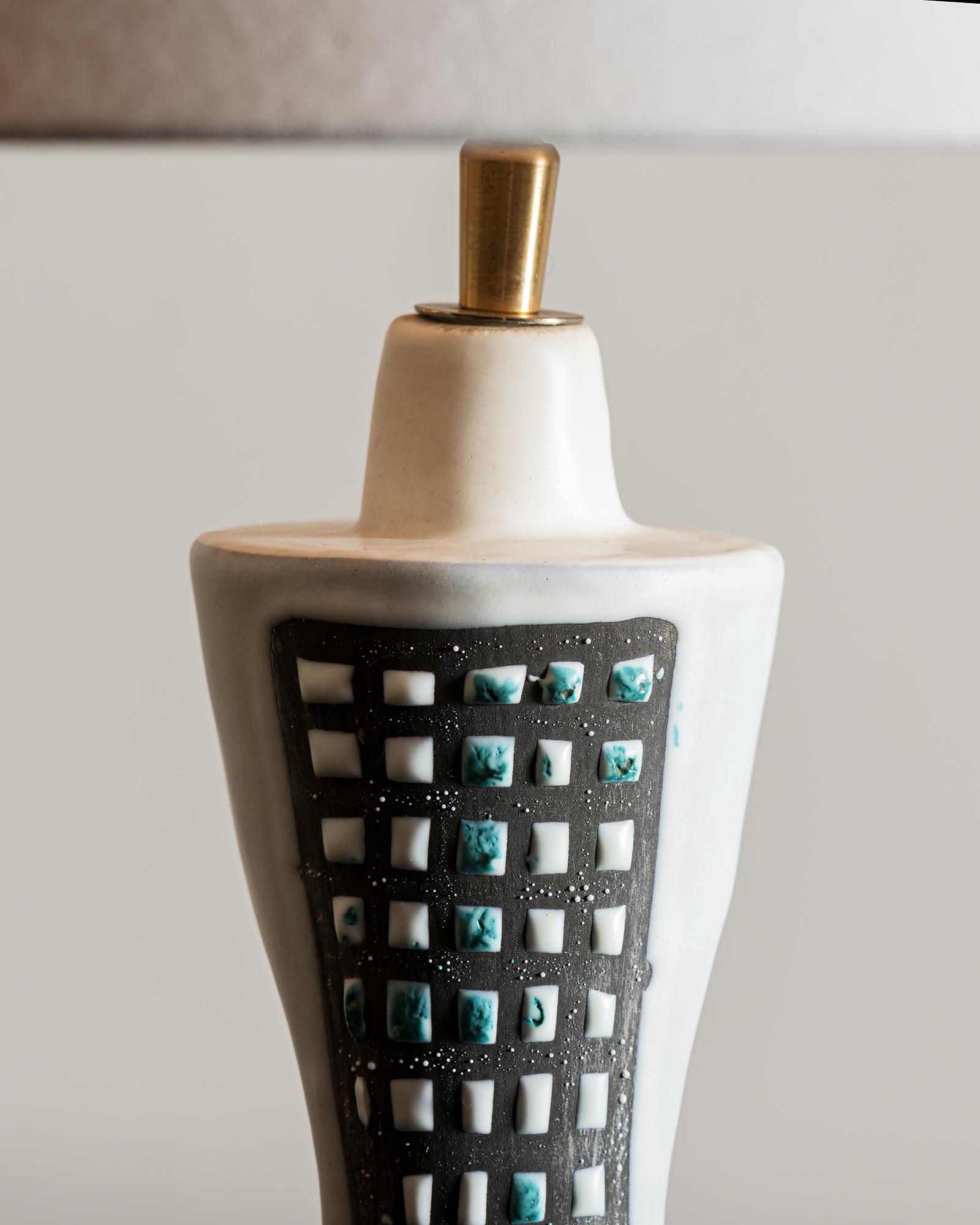 Ceramic Table Lamp by Roger Capron, France, 1960s For Sale 1