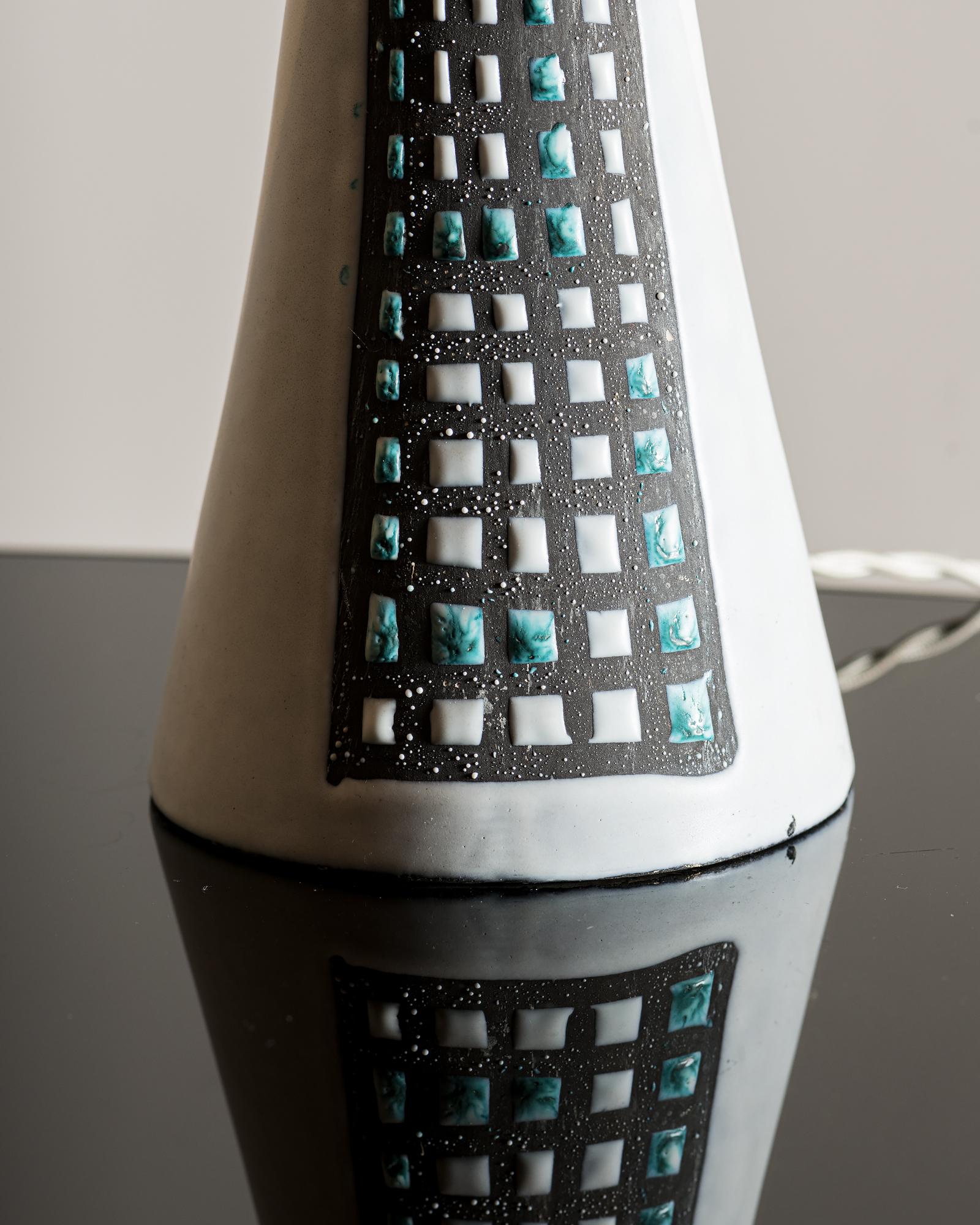 Ceramic Table Lamp by Roger Capron, France, 1960s For Sale 3