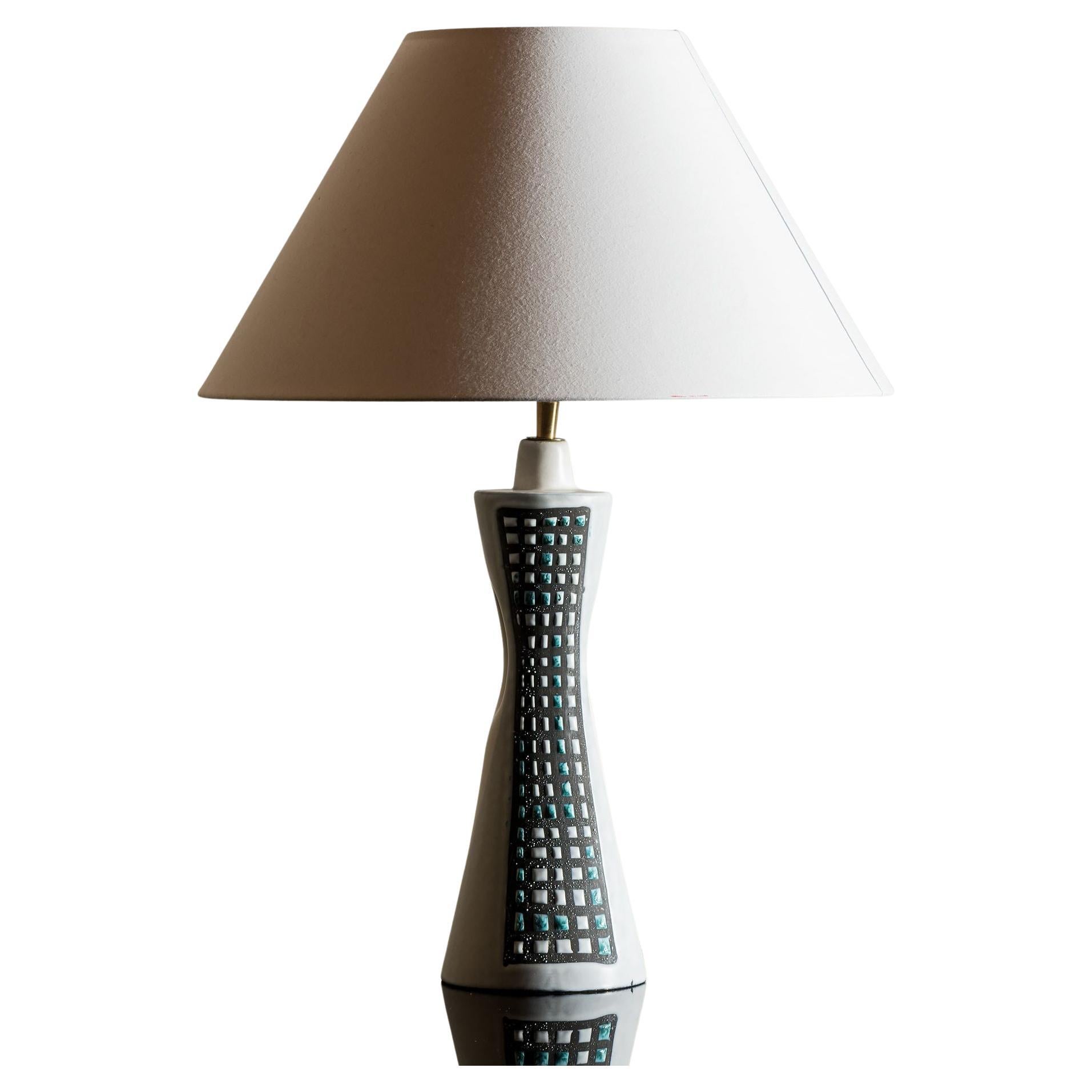 Ceramic Table Lamp by Roger Capron, France, 1960s For Sale