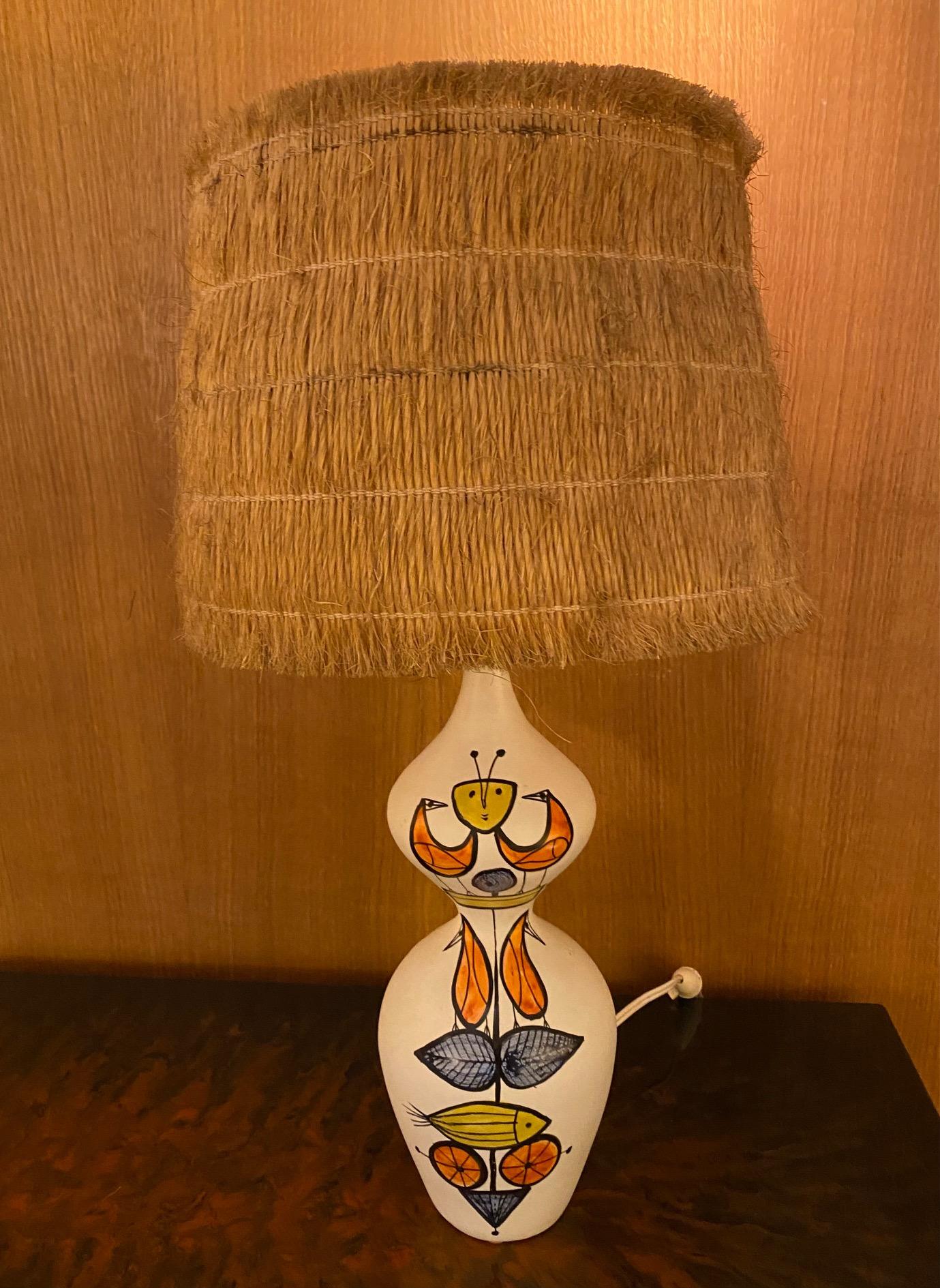 French Ceramic Table Lamp by Roger Capron, Vallauris, France, 1960s For Sale