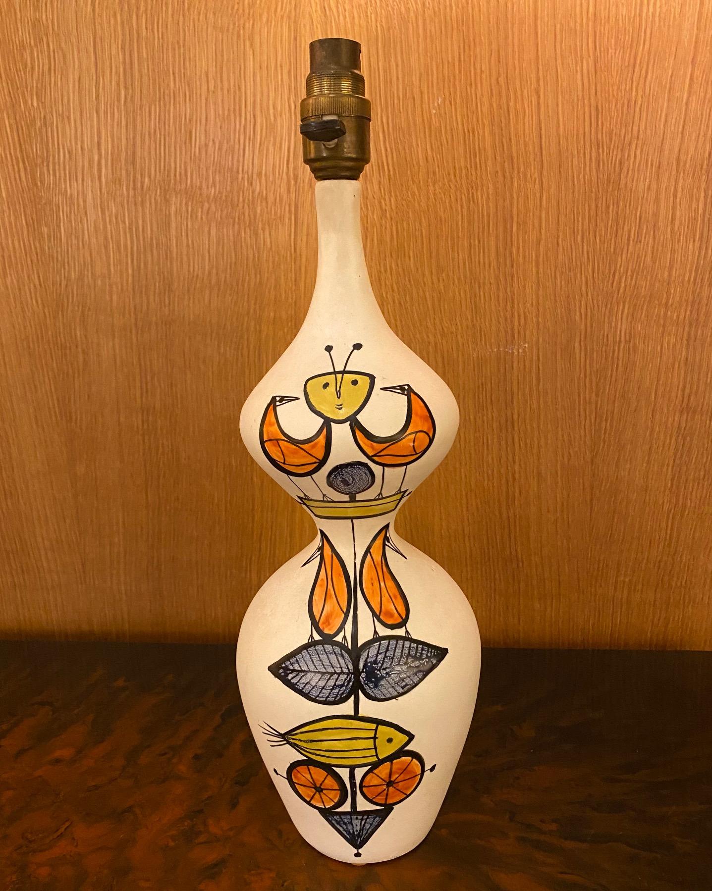 Ceramic Table Lamp by Roger Capron, Vallauris, France, 1960s In Good Condition For Sale In Paris, FR