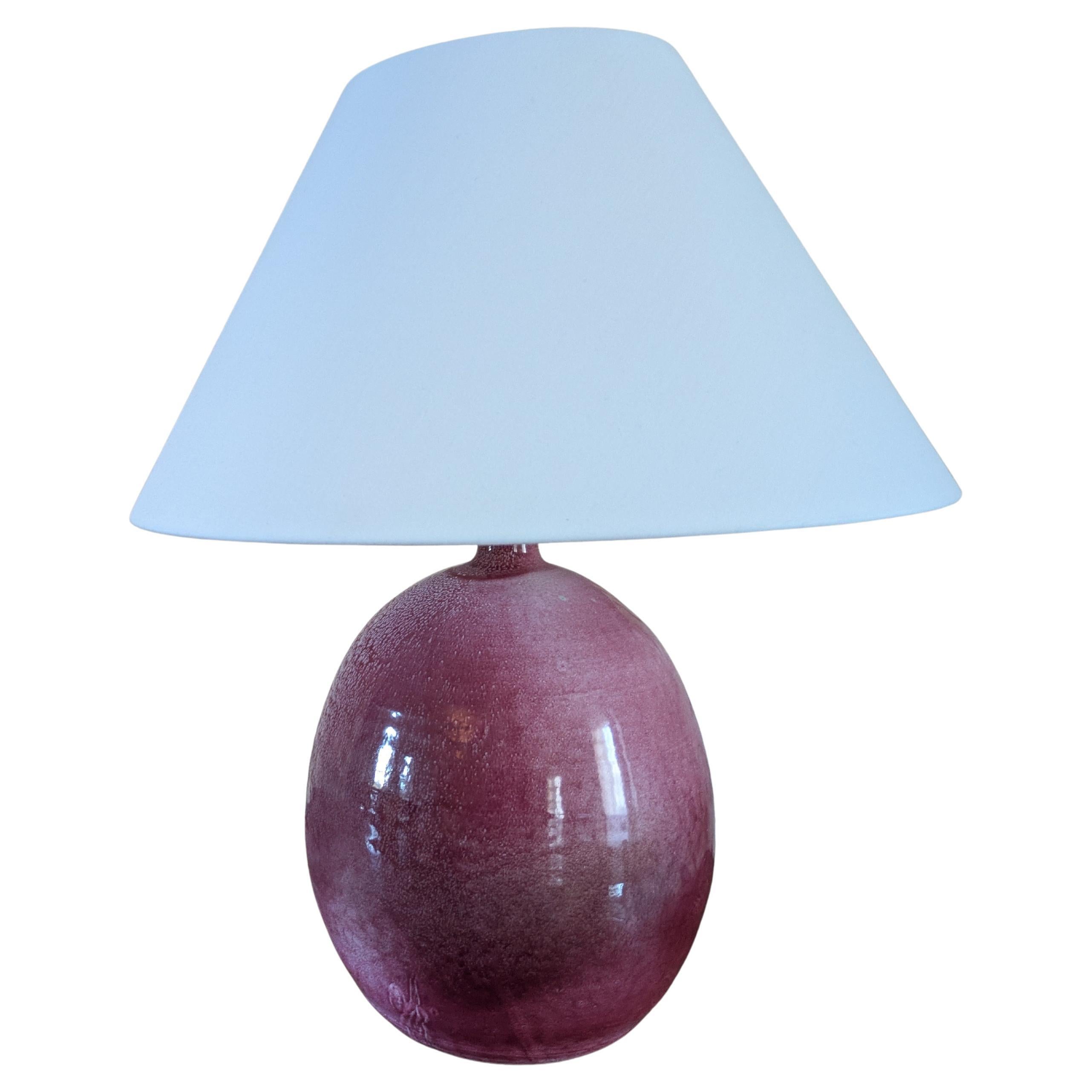 Ceramic Table Lamp by Roland Zobel — Atelier des Cyclades, France, circa 1970 For Sale