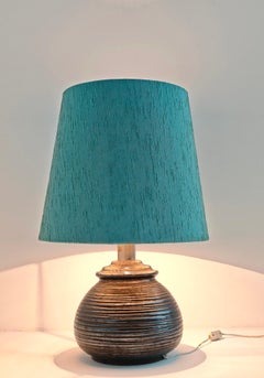 Ceramic Table Lamp by Ruggero Giangiacomi La Bottega II Punto 70s Mid-Century